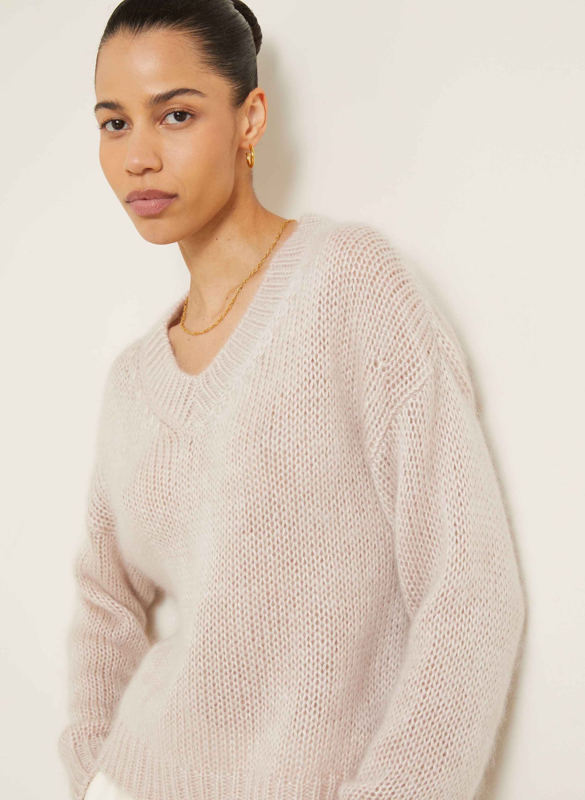 Thumbnail - Iris Von Arnim Pullover Lamego Mit Mohair Und Seide beige