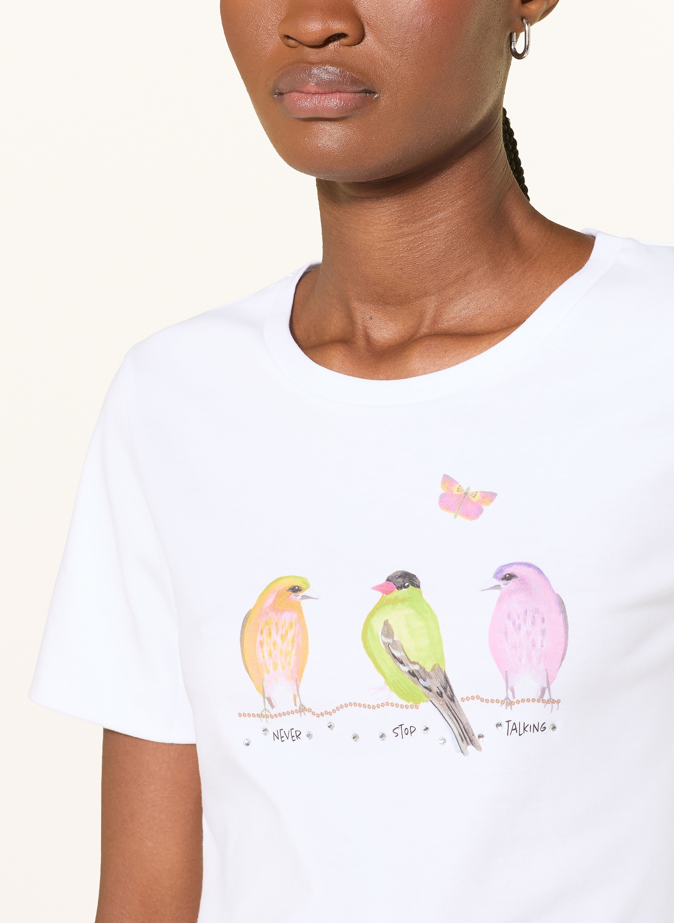 Thumbnail - Zaída T-Shirt Mit Schmucksteinen weiss