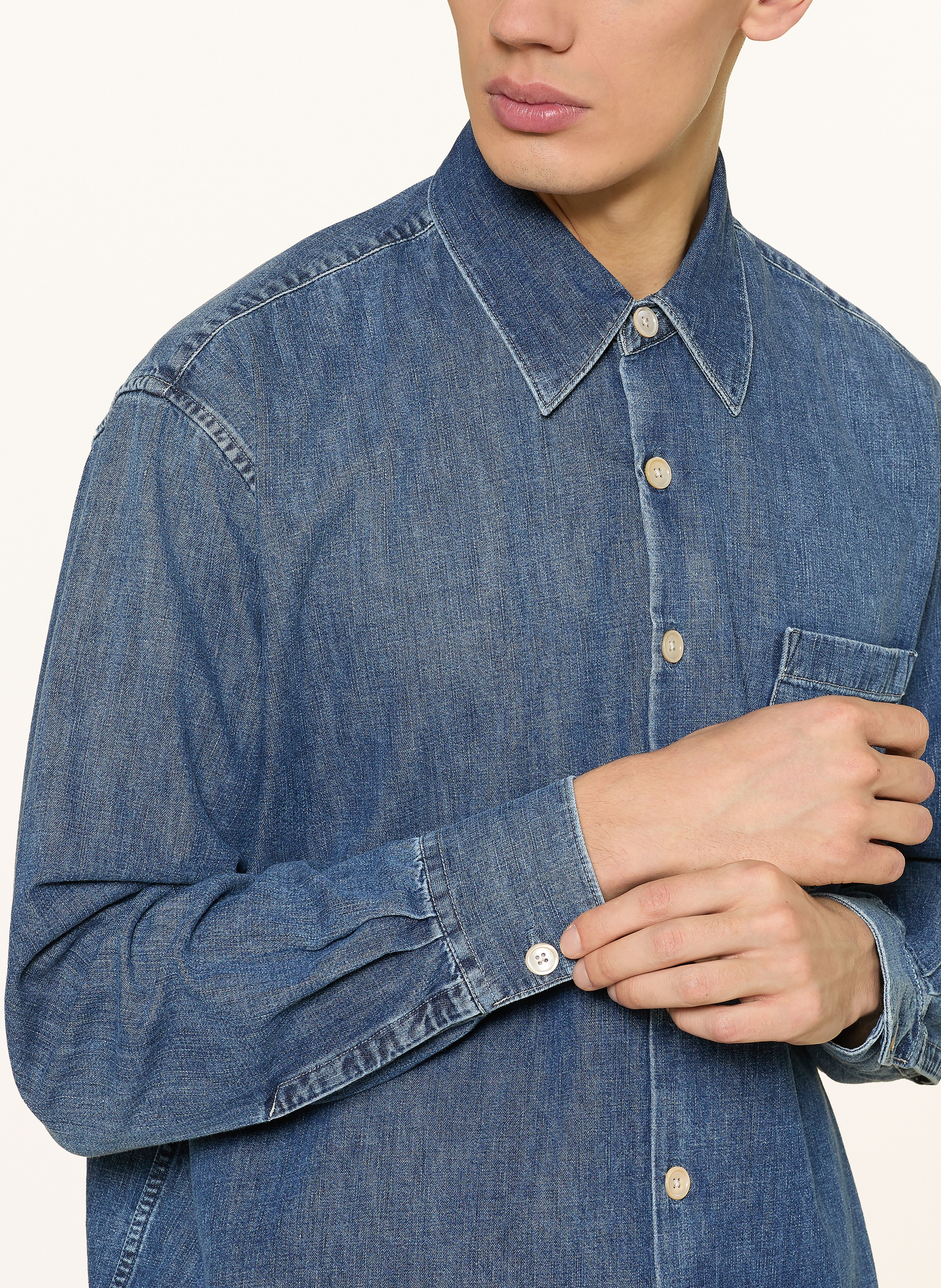 Thumbnail - Our Legacy Jeanshemd Above Comfort Fit blau