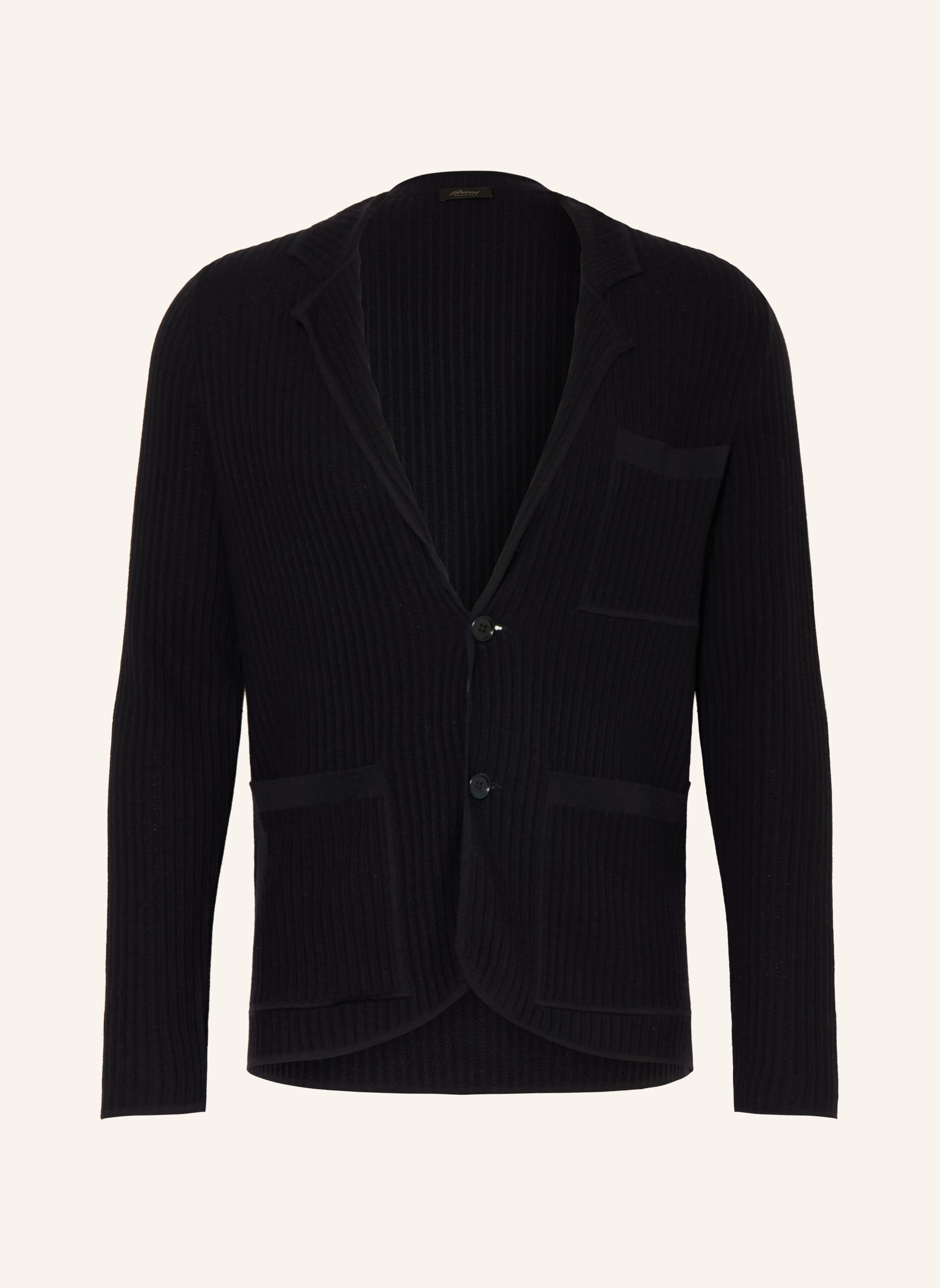 Brioni Brioni Stricksakko Regular Fit blau in DUNKELBLAU