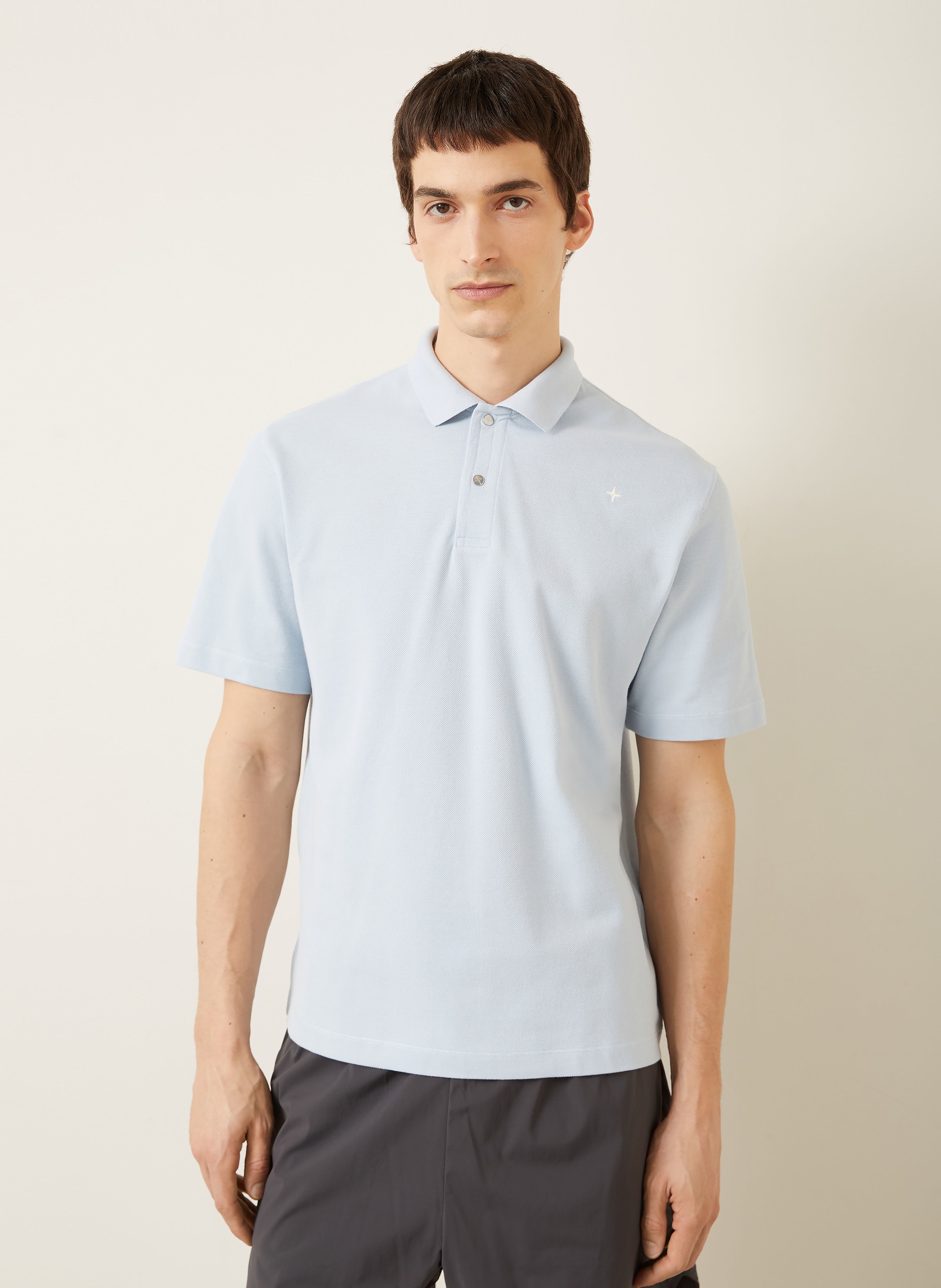 Thumbnail - Stone Island Piqué-Poloshirt Stellina blau