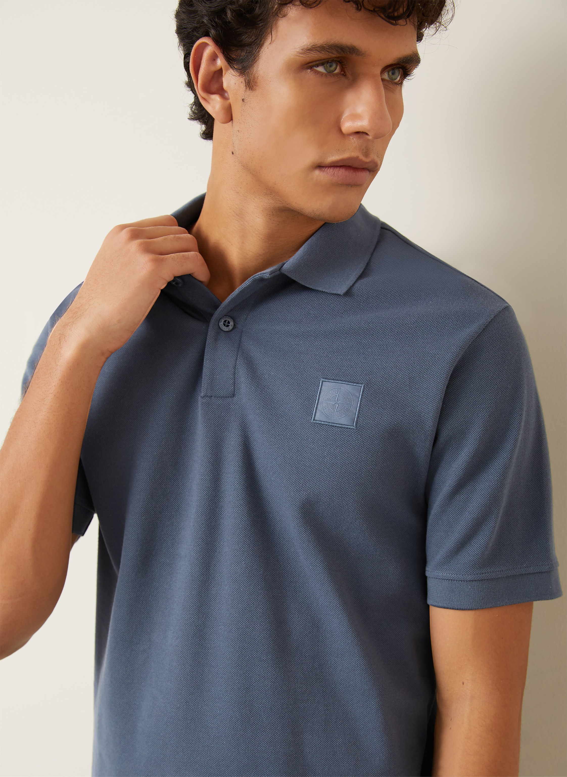 Thumbnail - Stone Island Piqué-Poloshirt Ghost blau