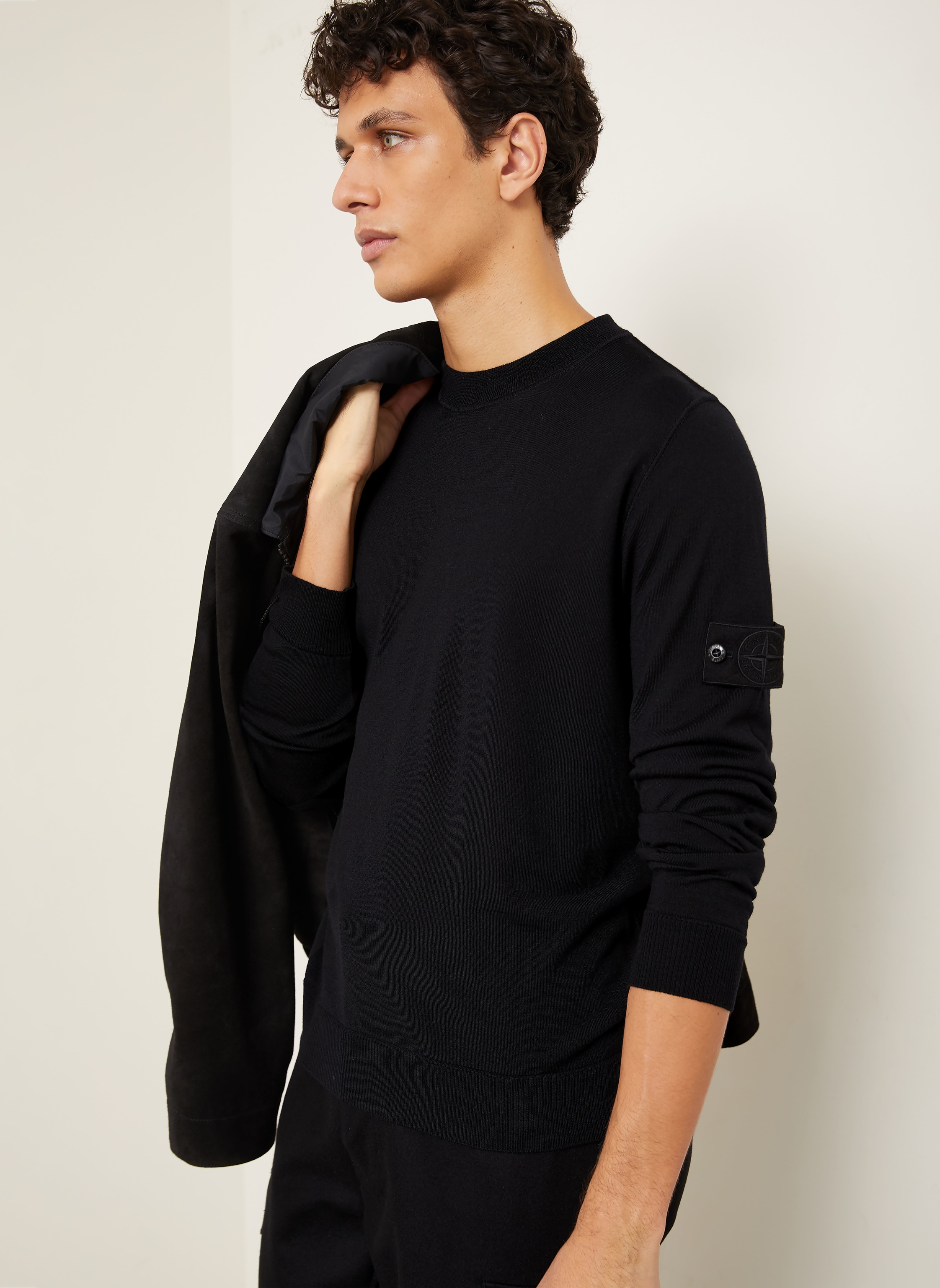 Thumbnail - Stone Island Pullover Ghost schwarz