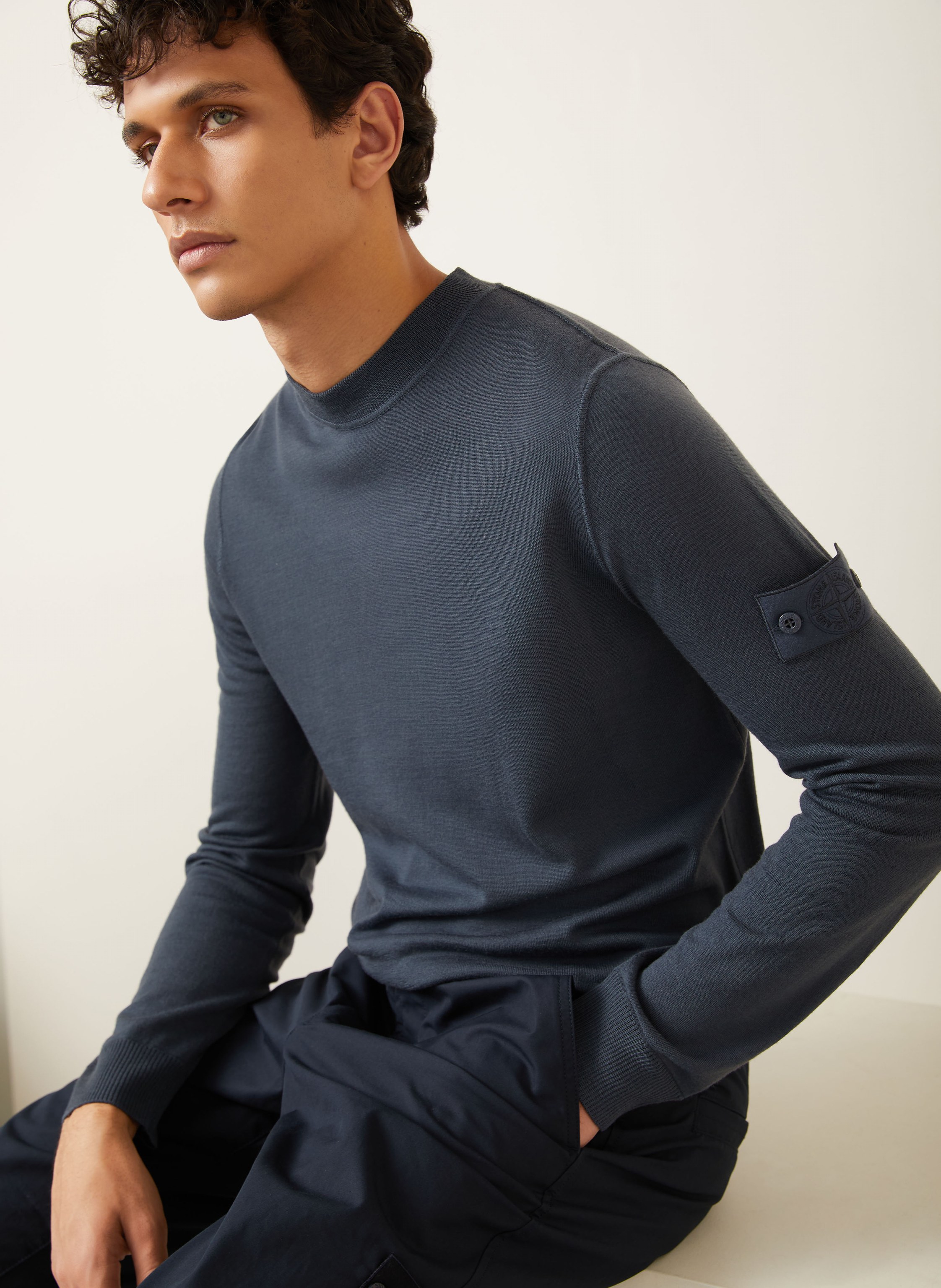 Thumbnail - Stone Island Pullover Ghost blau