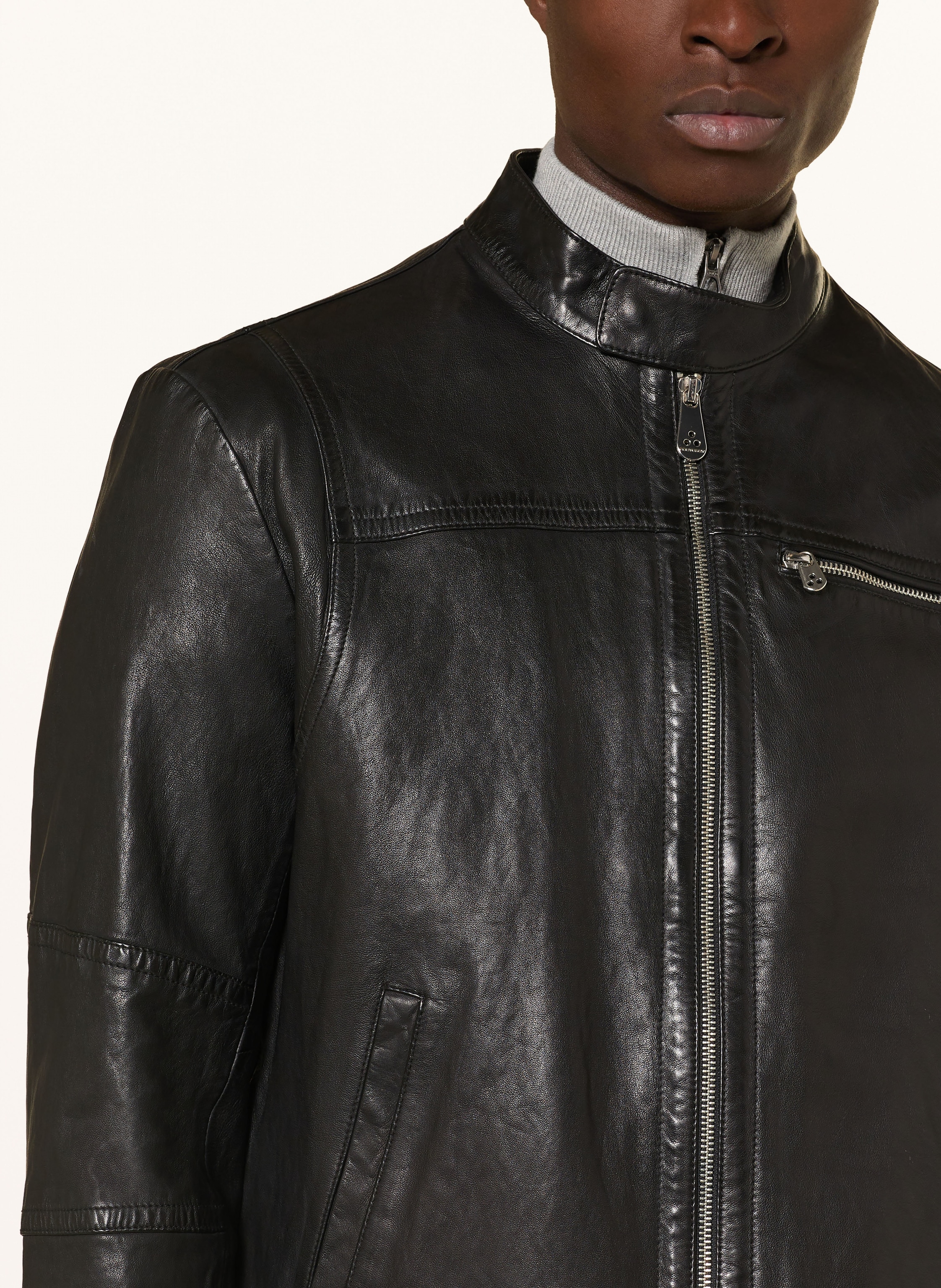 Thumbnail - Peuterey Lederjacke Saguaro schwarz