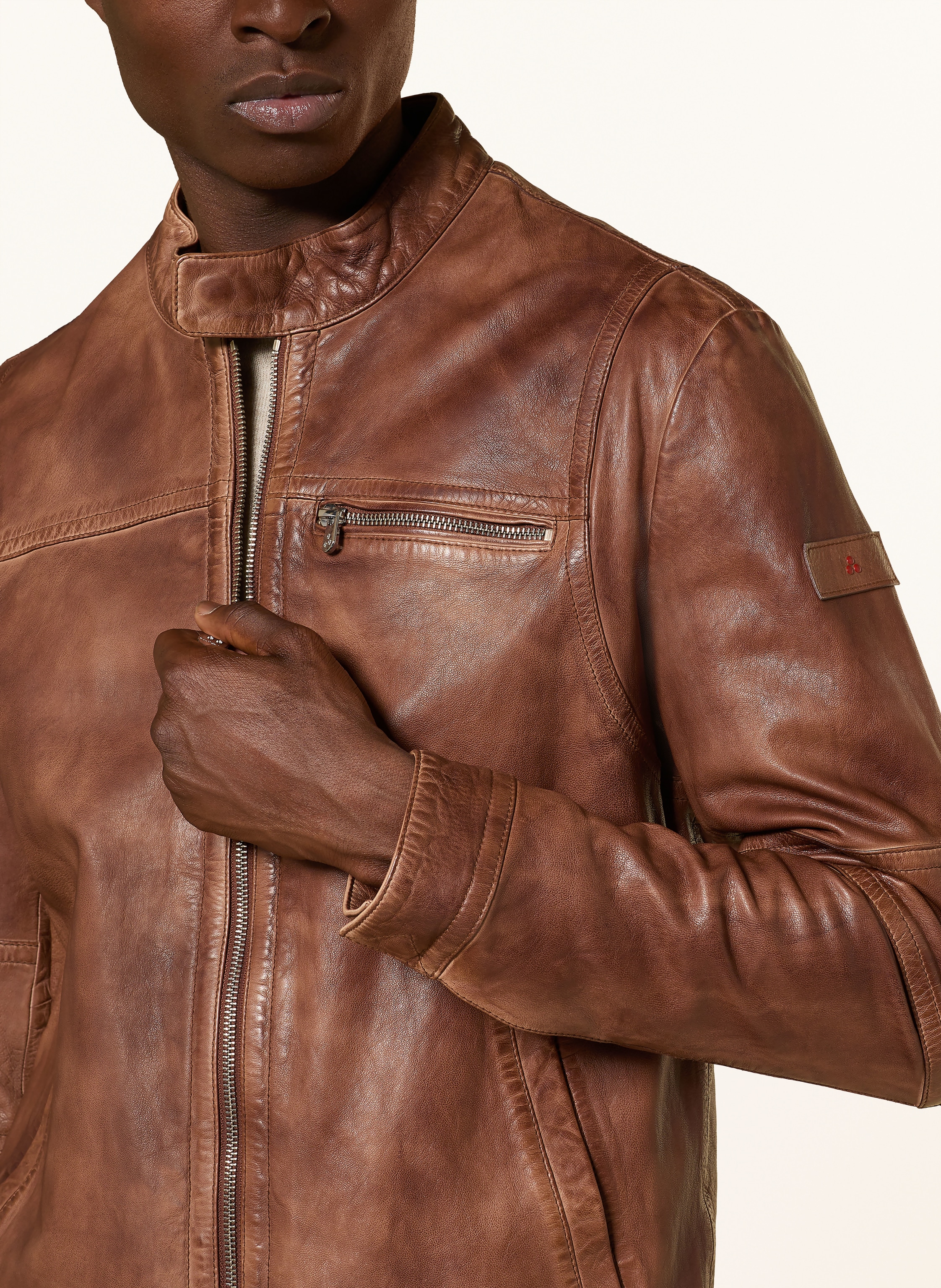 Thumbnail - Peuterey Lederjacke Saguaro braun