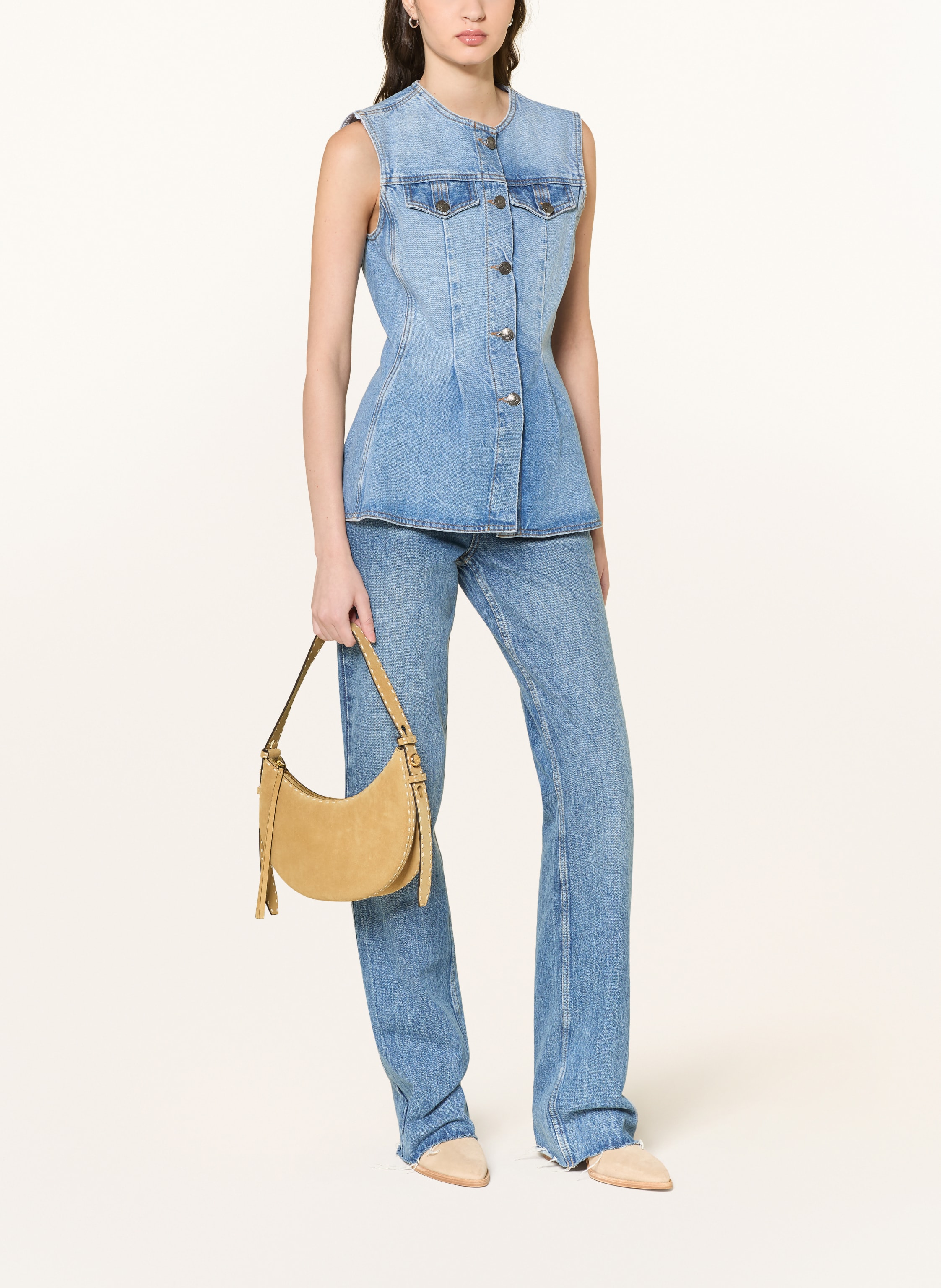 Thumbnail - Tory Burch Handtasche Romy beige