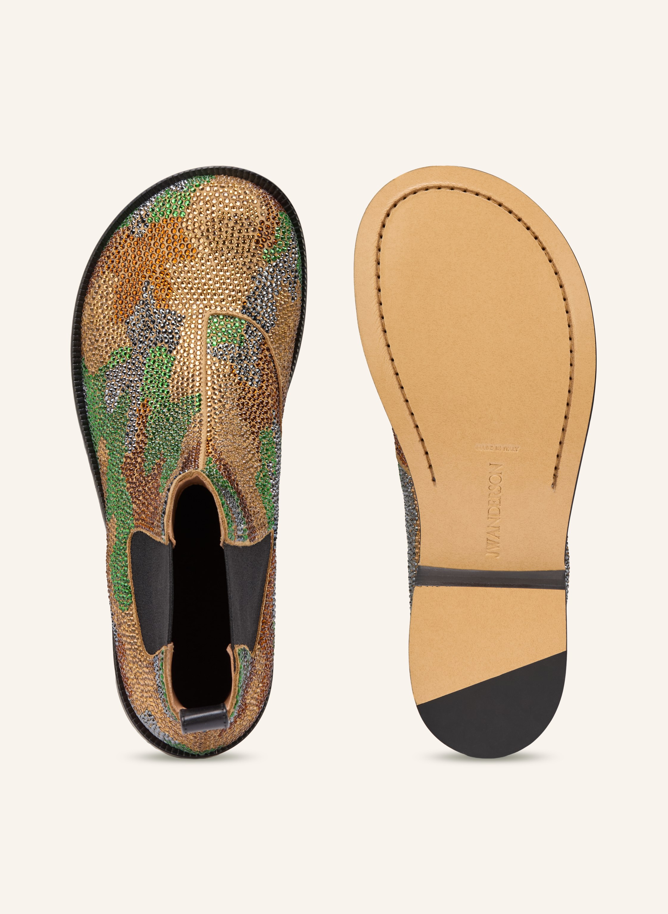 Thumbnail - Jw Anderson Chelsea-Boots Mit Schmucksteinen gruen