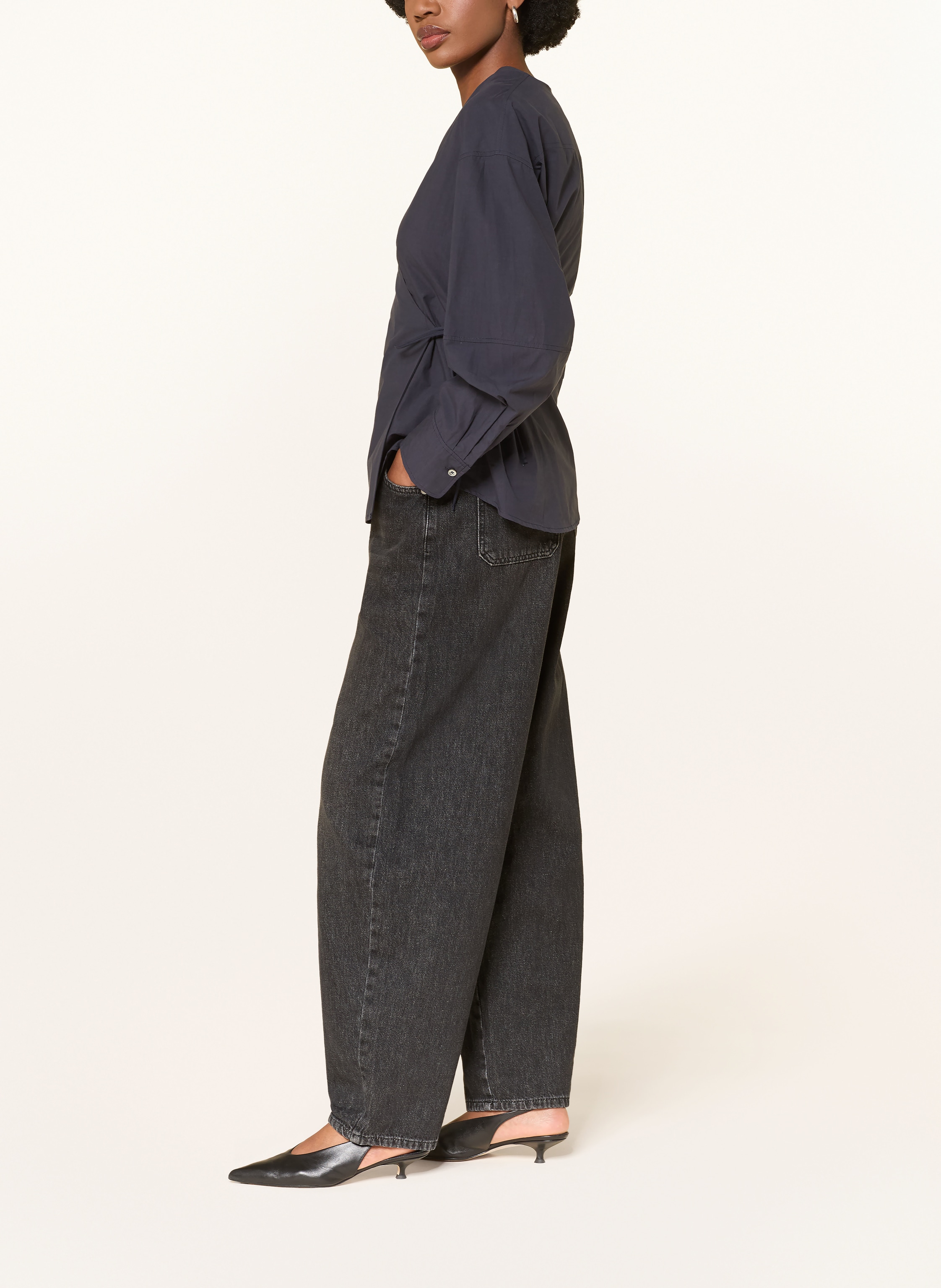 Thumbnail - Ottod'ame Barrel Jeans schwarz