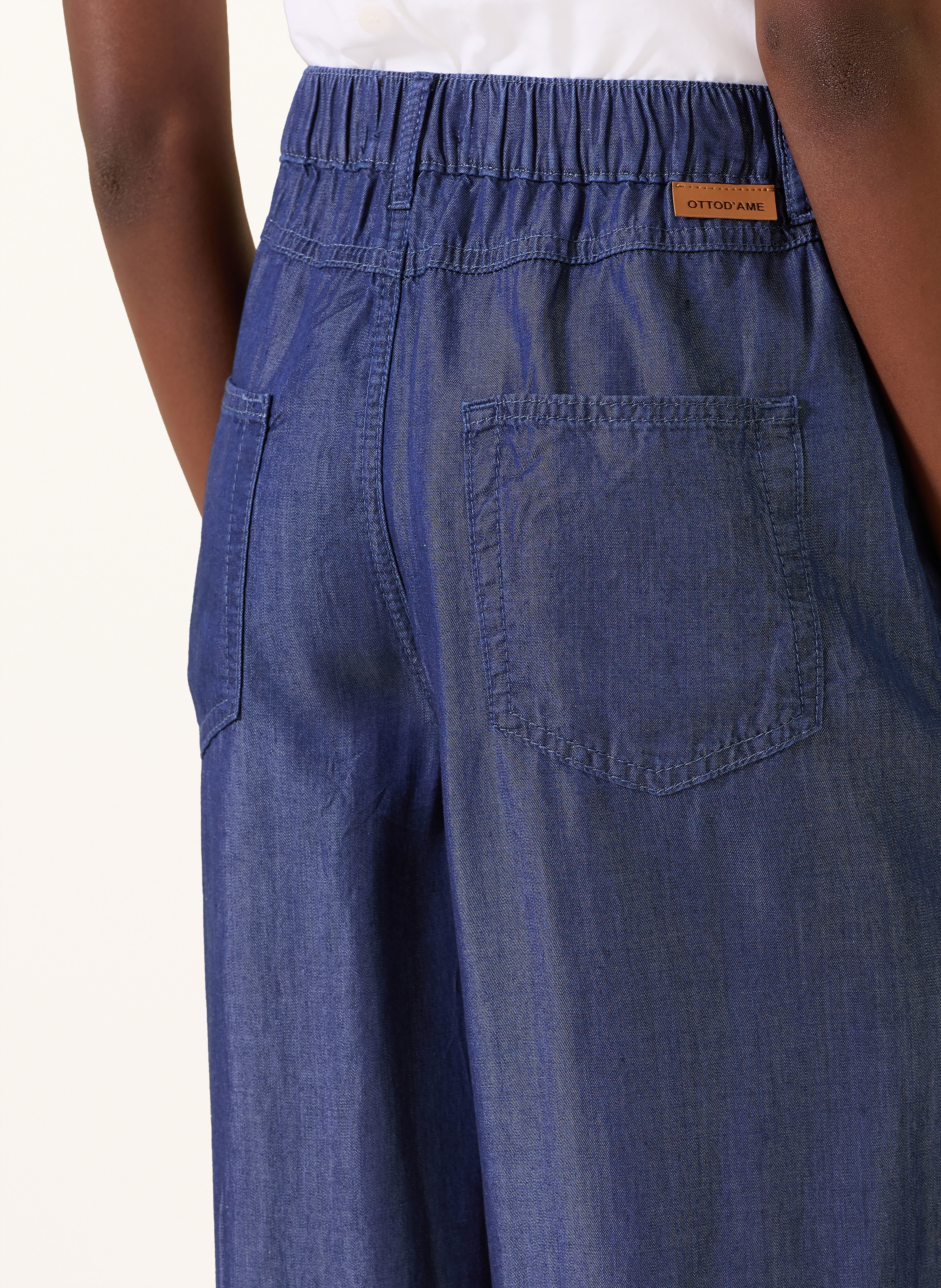 Thumbnail - Ottod'ame Marlenehose In Jeansoptik blau