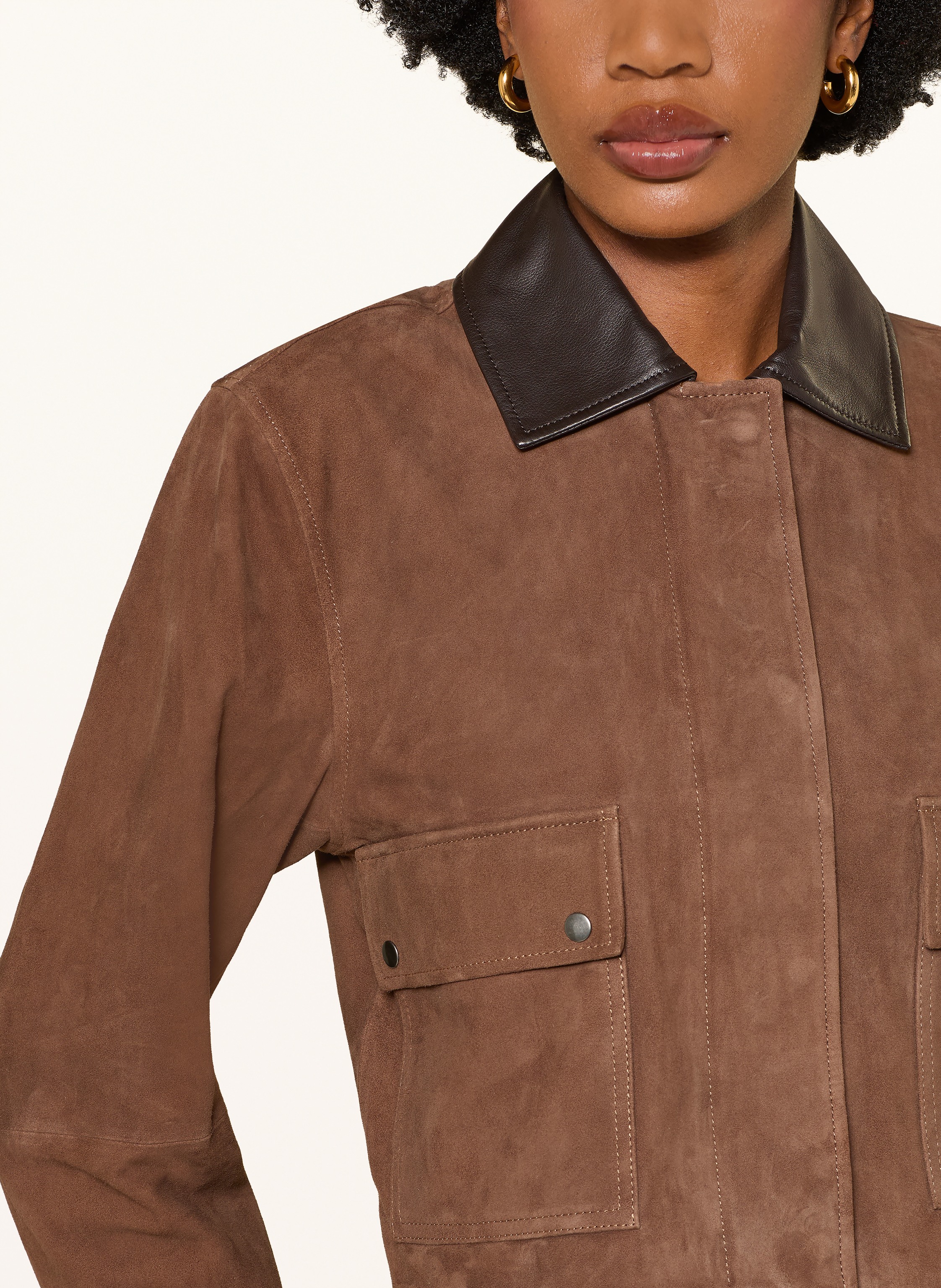 Thumbnail - Mrs & Hugs Lederjacke braun