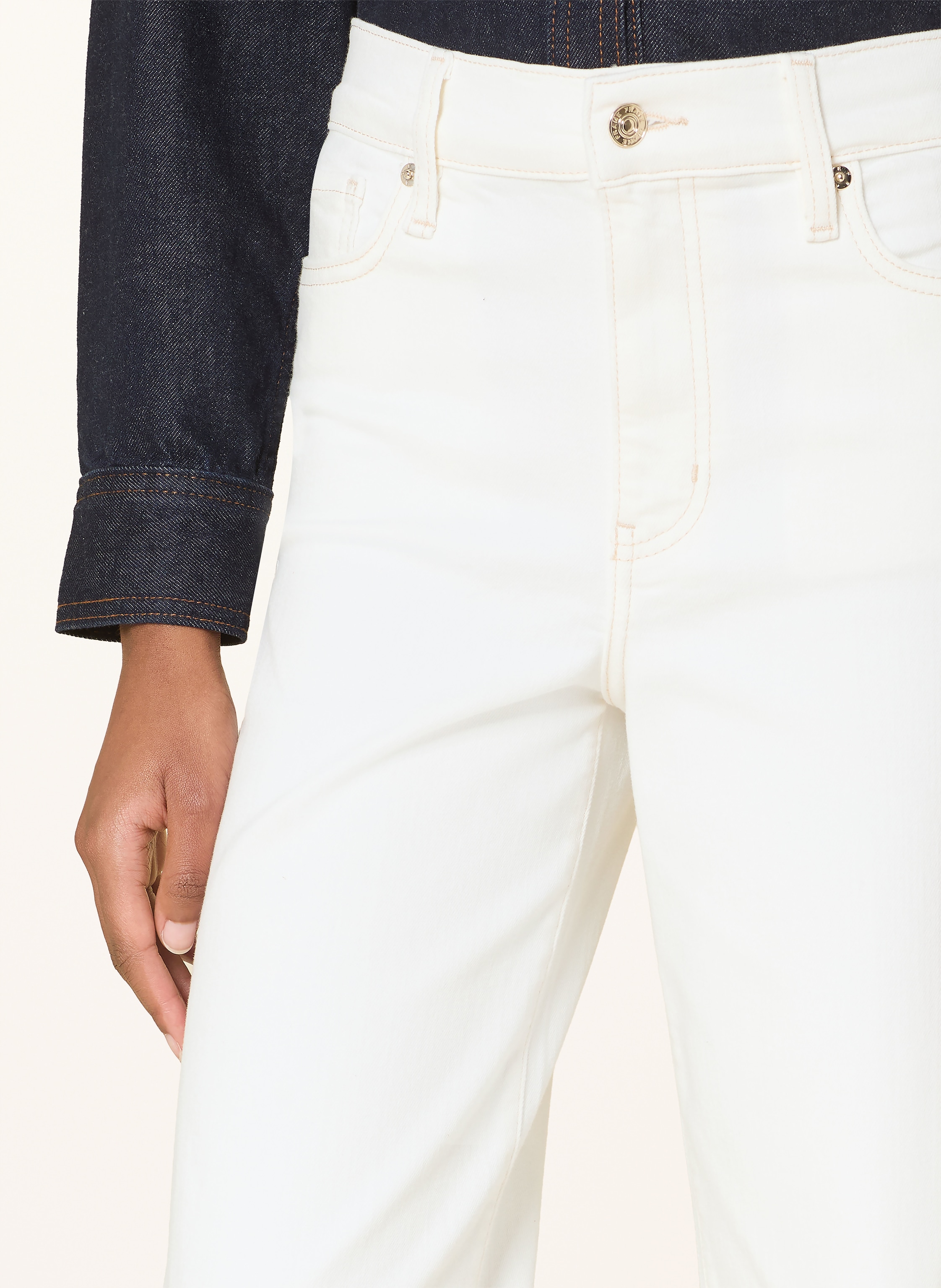 Thumbnail - Frame Straight Jeans Le Slim Palazzo weiss