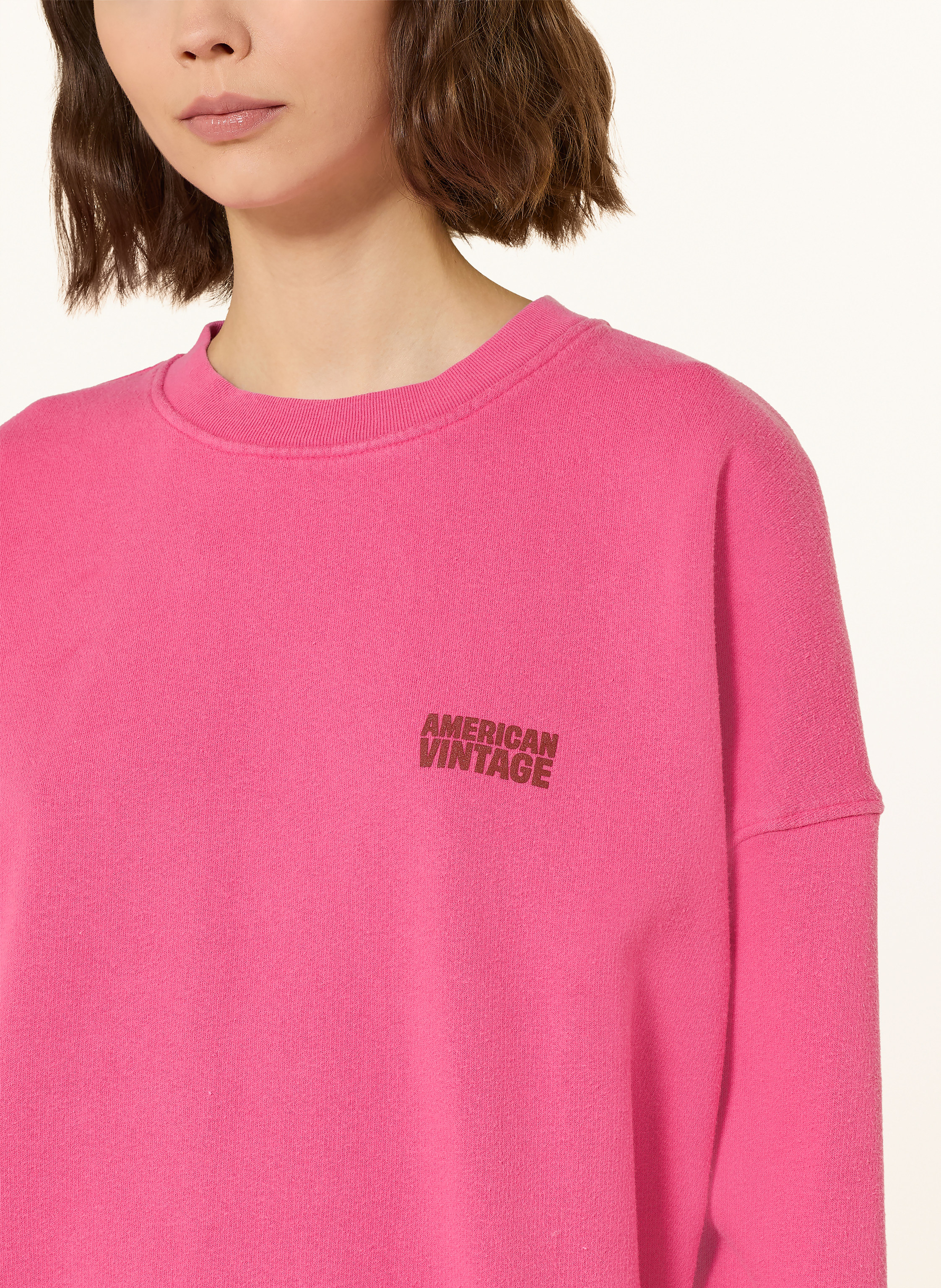 Thumbnail - American Vintage Sweatshirt Plizzy pink