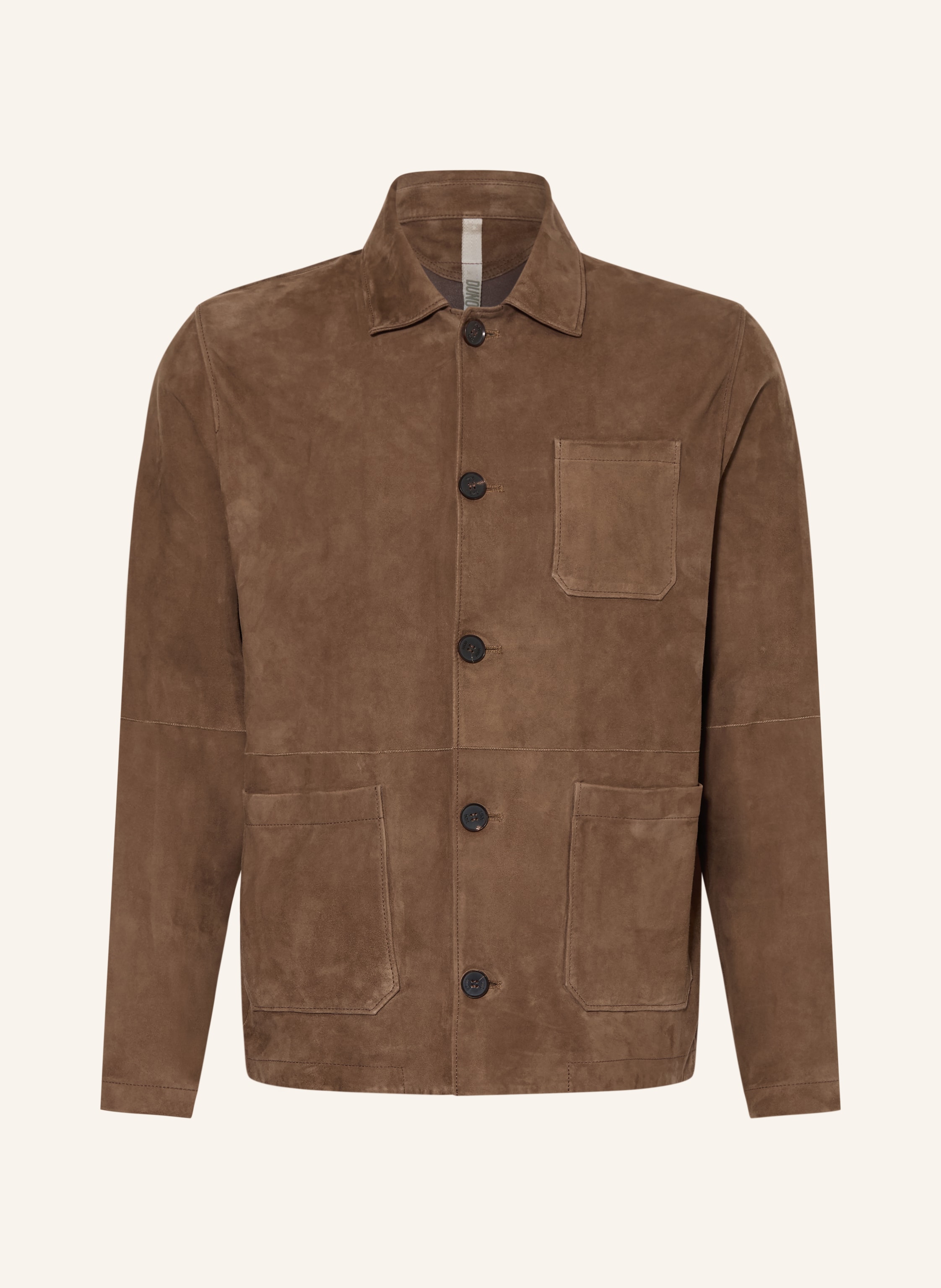 Duno Leder-Overjacket Corex braun
