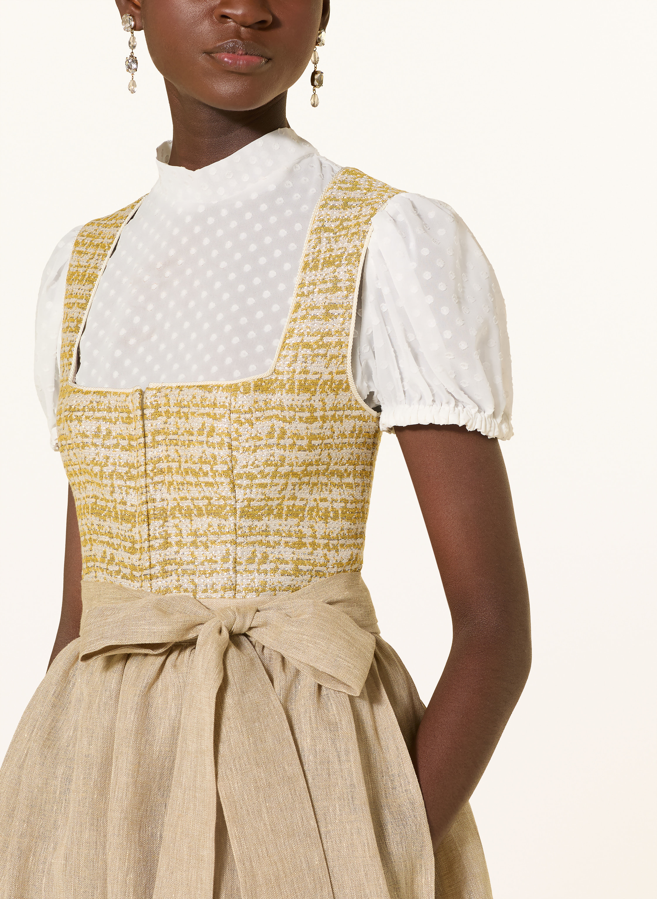 Thumbnail - Kinga Mathe Bouclé-Dirndl Saranda Mit Glitzergarn gelb