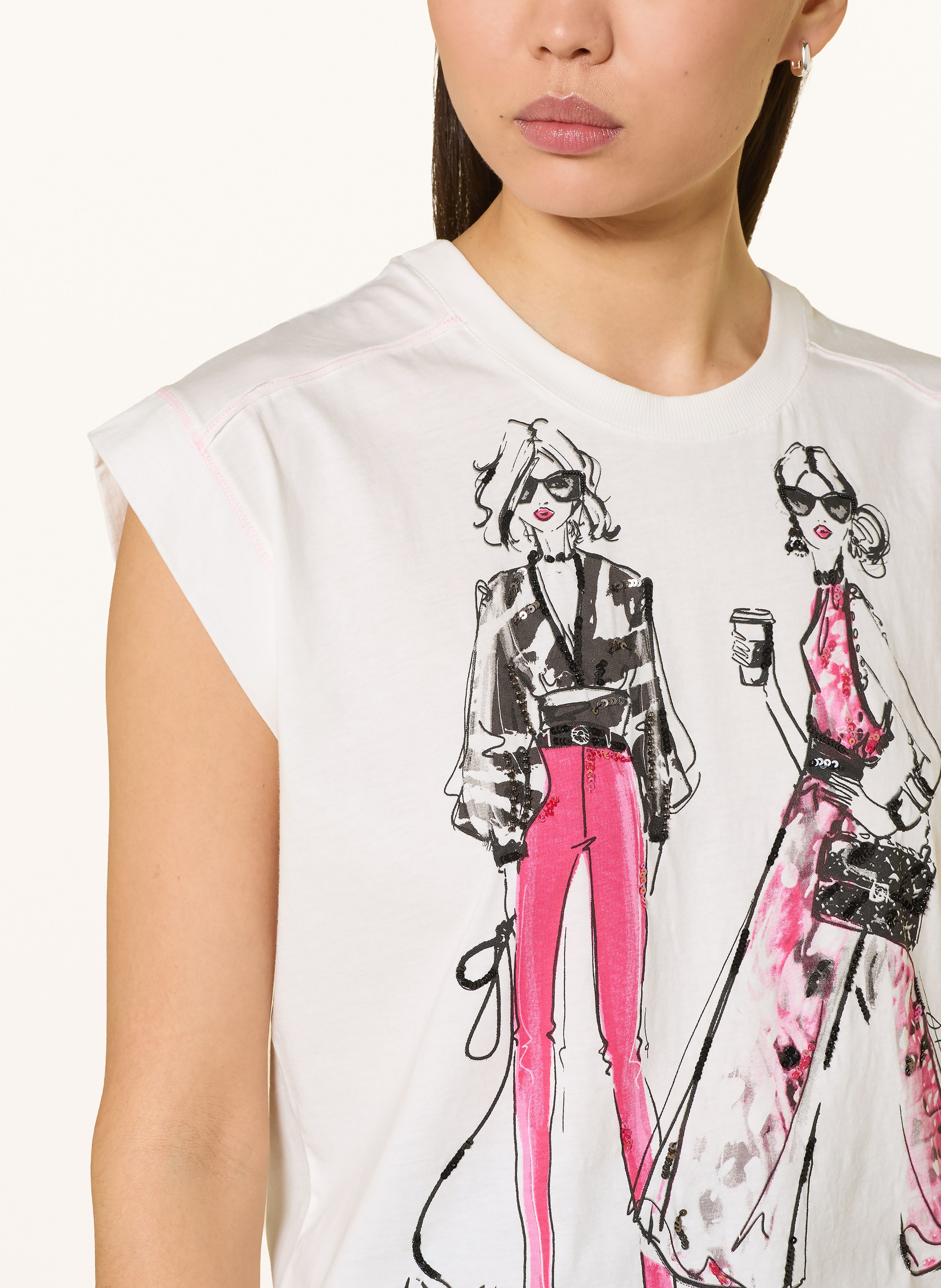 Thumbnail - Sportalm T-Shirt Nayel Mit Pailletten weiss