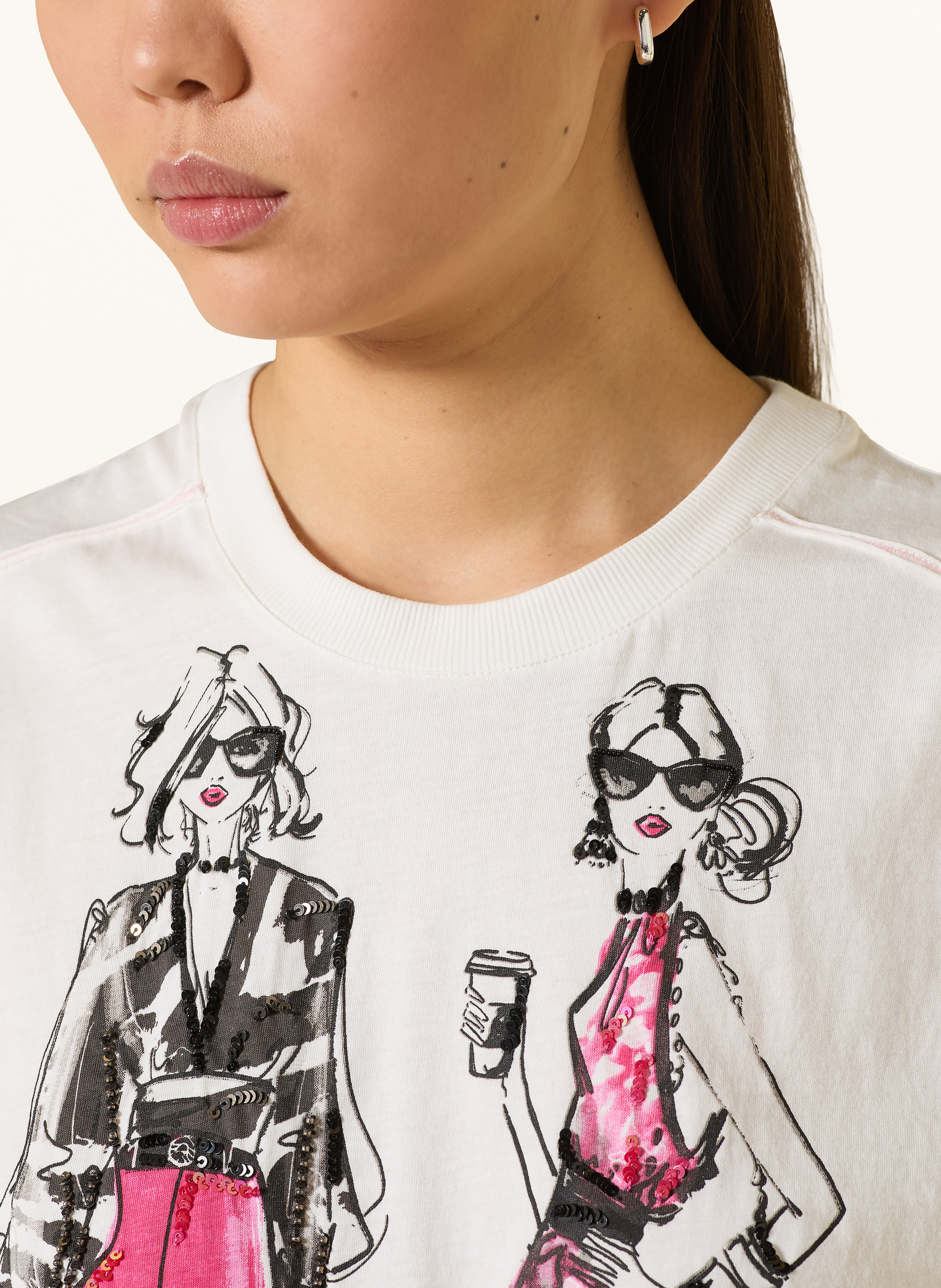 Thumbnail - Sportalm T-Shirt Nayel Mit Pailletten weiss