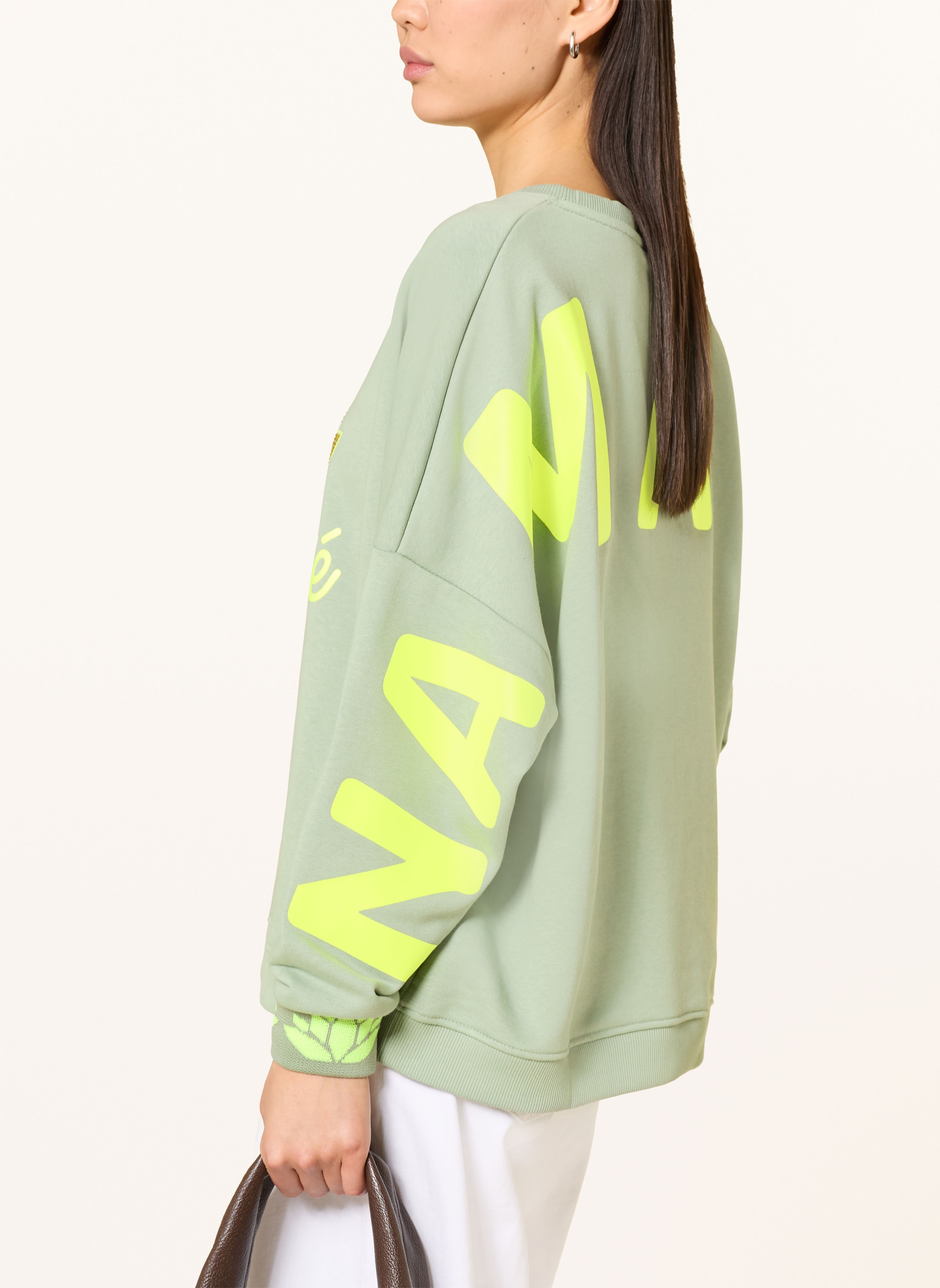 Thumbnail - Miss Goodlife Sweatshirt Mit Schmucksteinen gruen