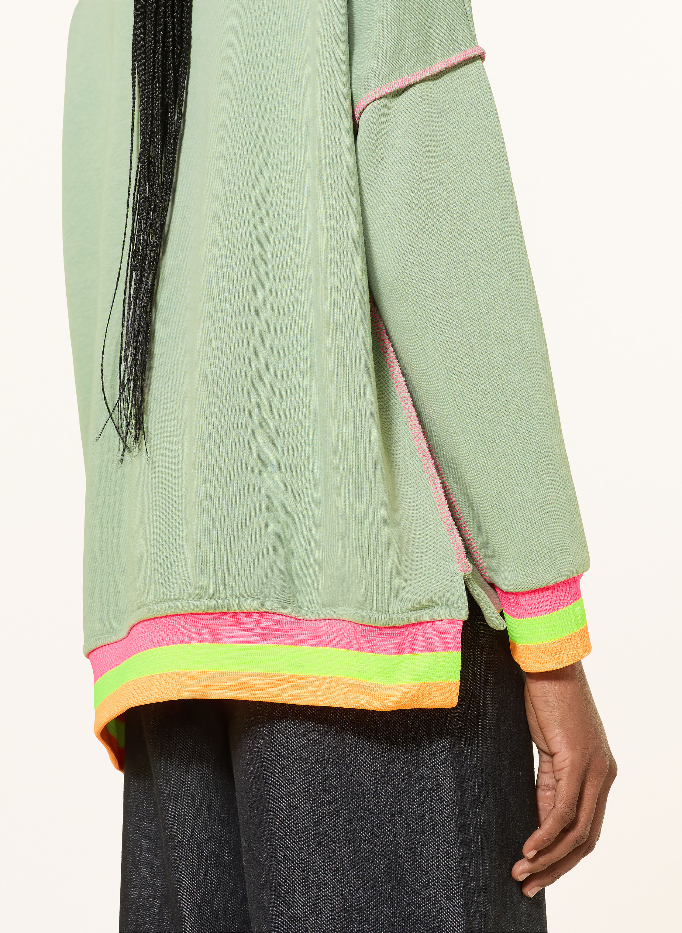 Thumbnail - Miss Goodlife Sweatshirt Mit Schmucksteinen gruen