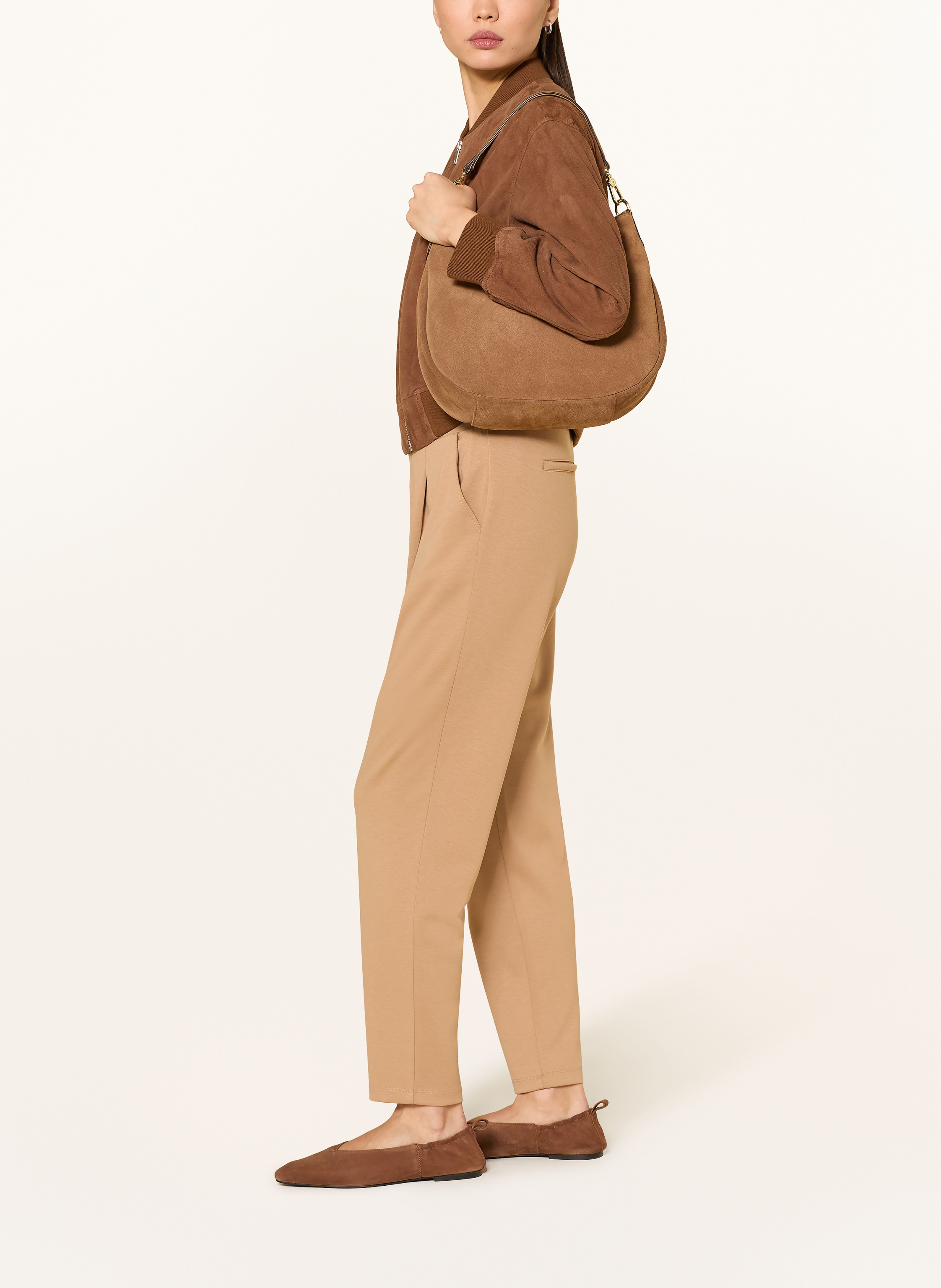 Thumbnail - Monari Jerseyhose Im Jogging-Stil braun