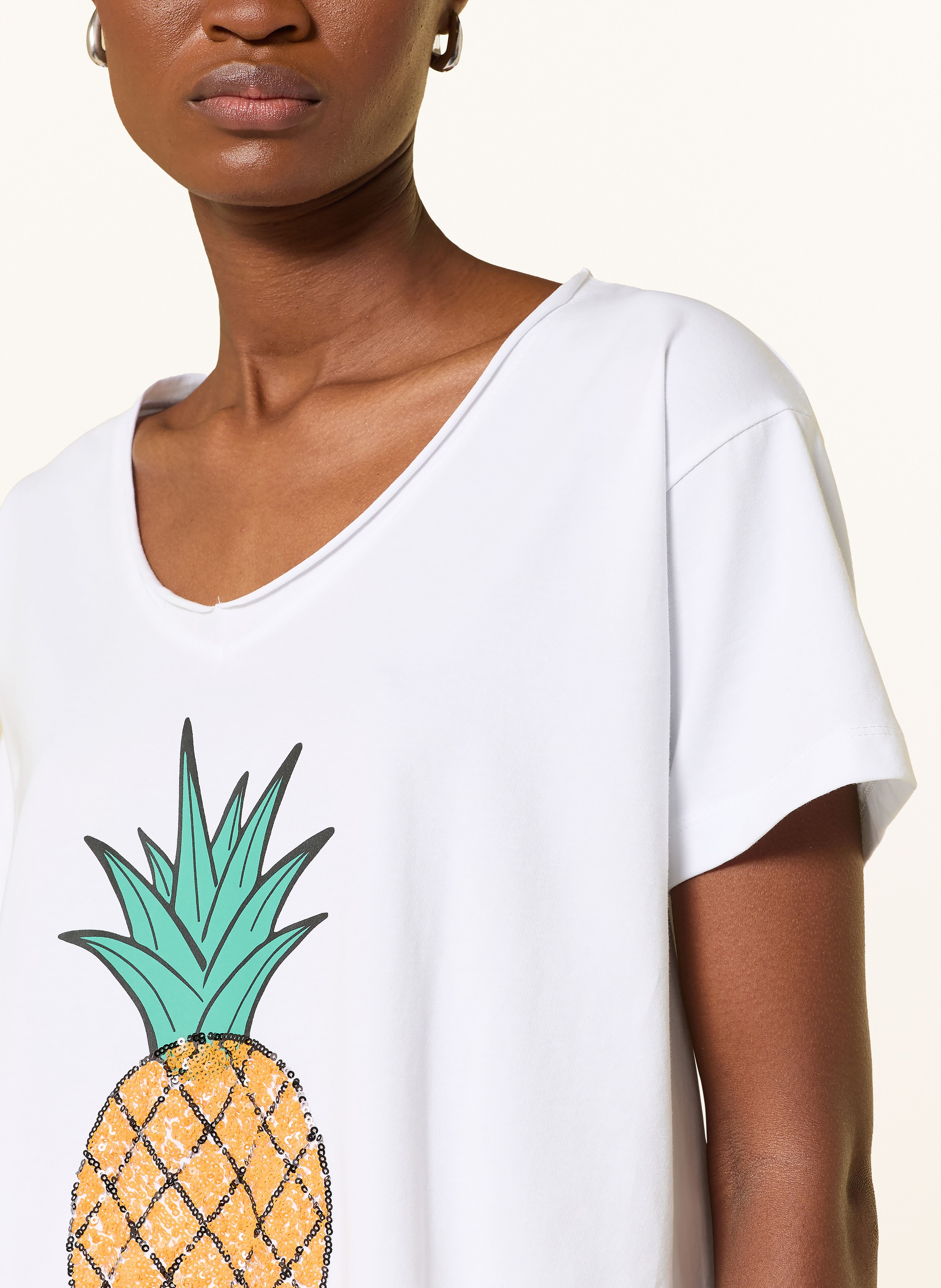 Thumbnail - Miss Goodlife T-Shirt Mit Pailletten weiss