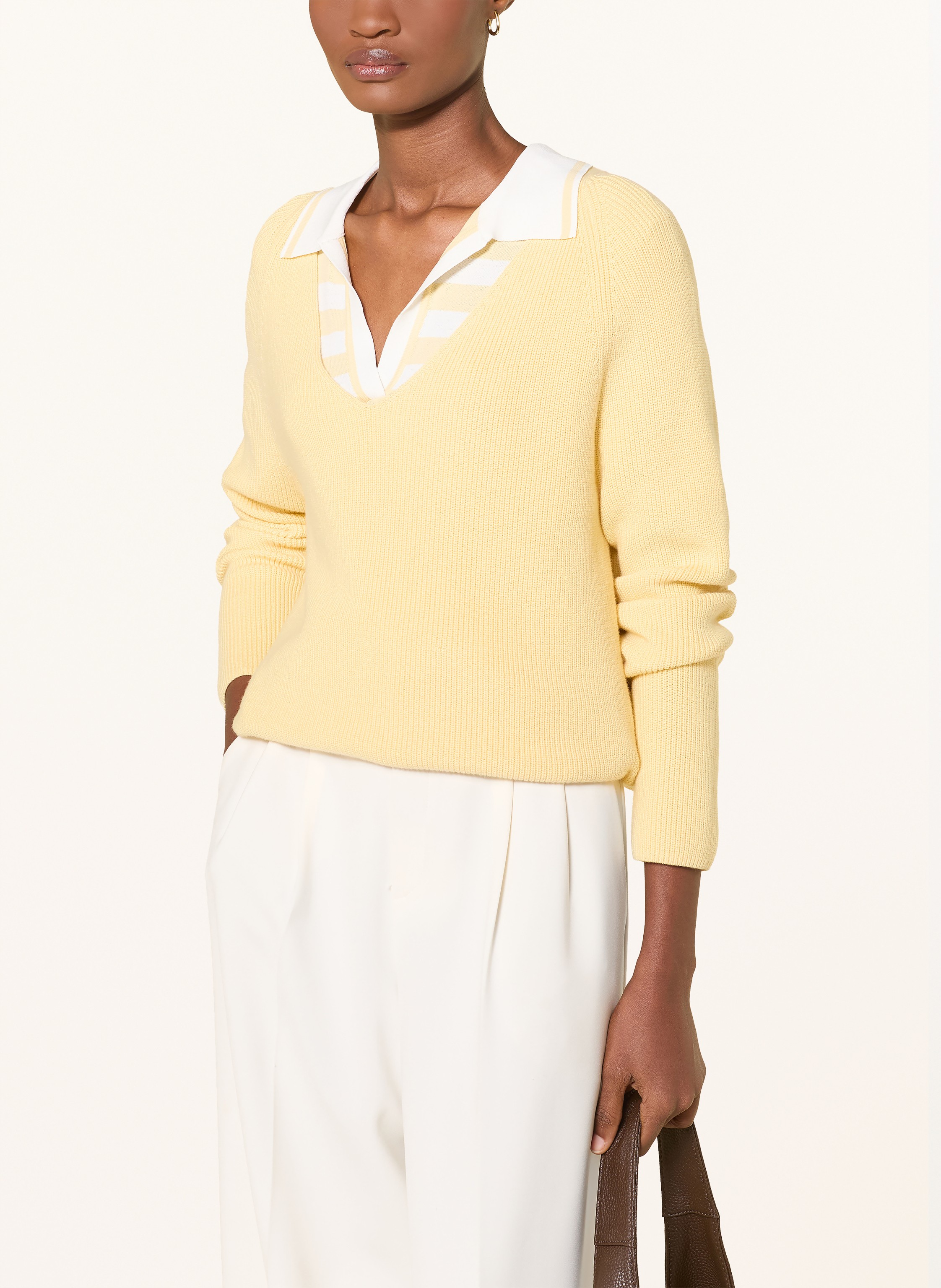 Thumbnail - Monari Strick-Poloshirt gelb