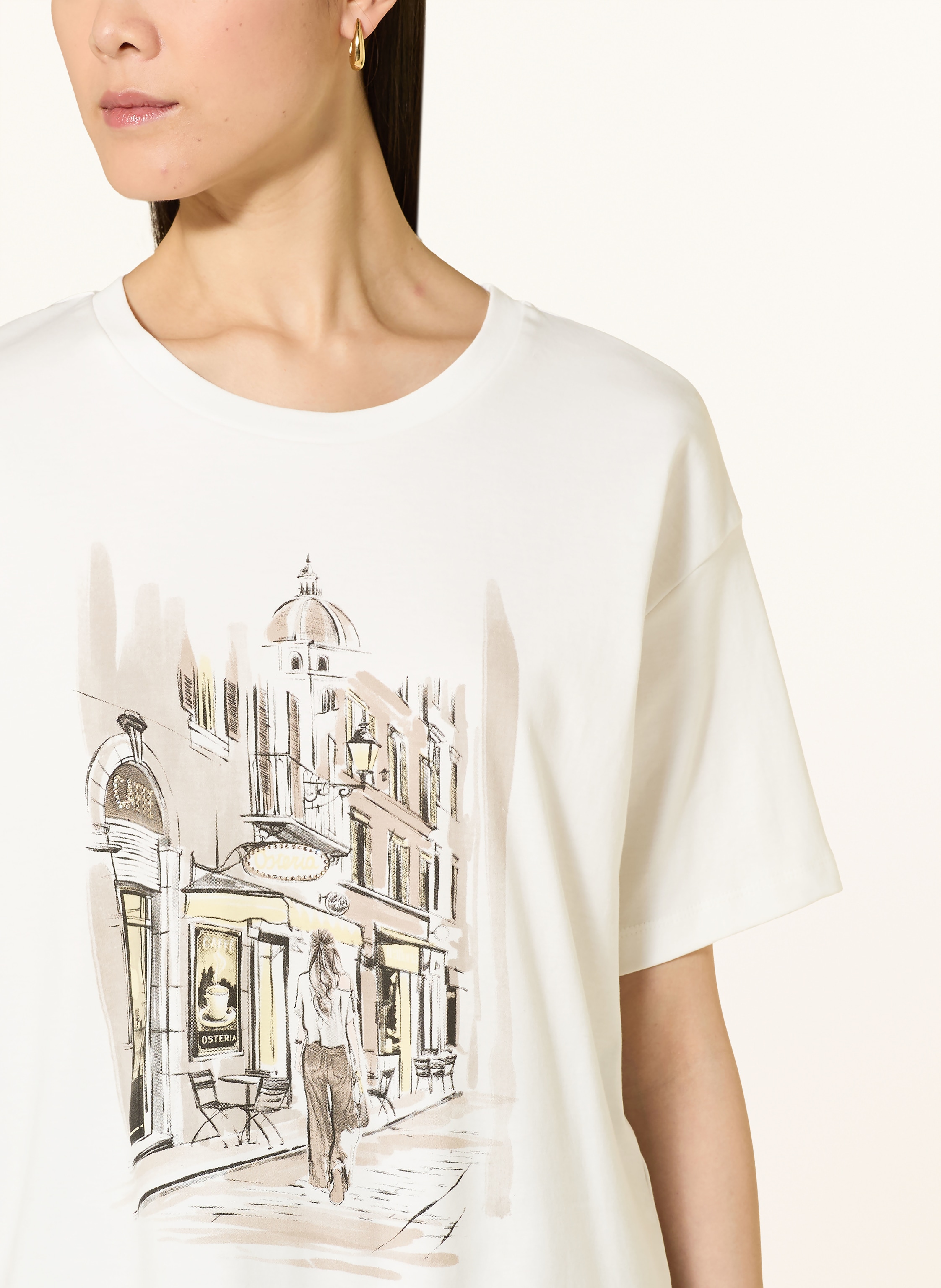 Thumbnail - Monari T-Shirt Mit Schmucksteinen weiss