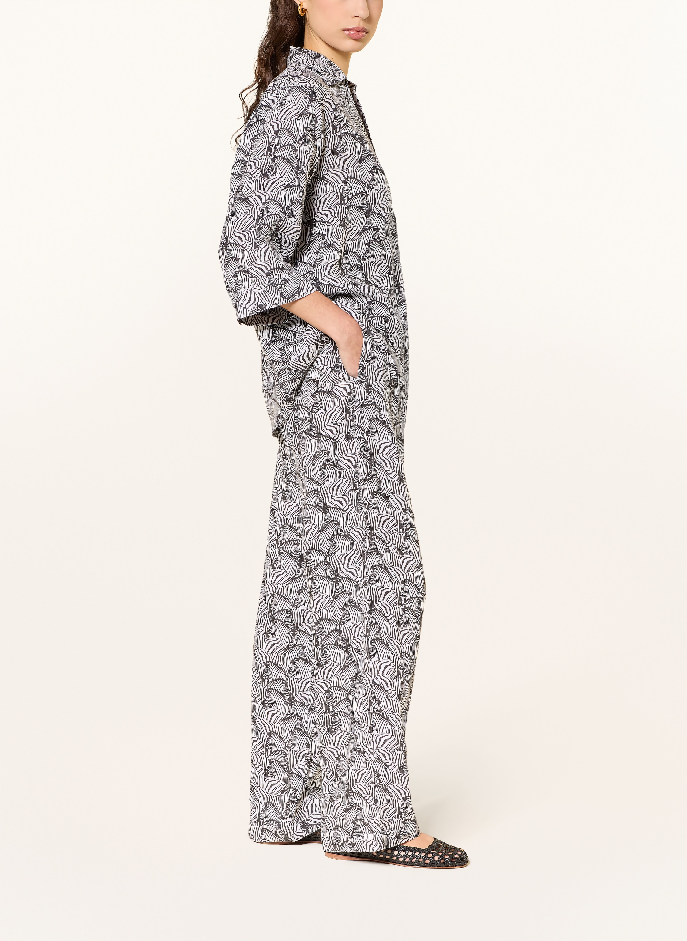 Thumbnail - Lilienfels Marlenenhose Anton Aus Leinen schwarz