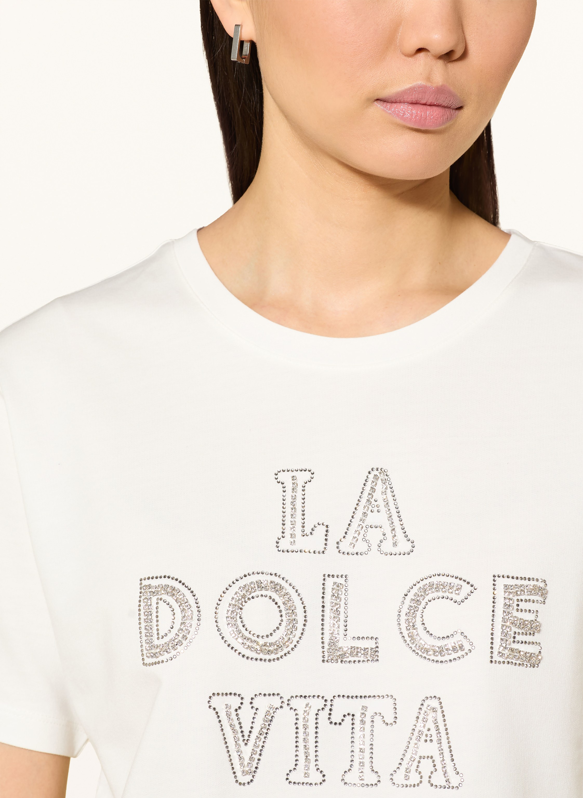 Thumbnail - Monari T-Shirt Mit Schmucksteinen weiss