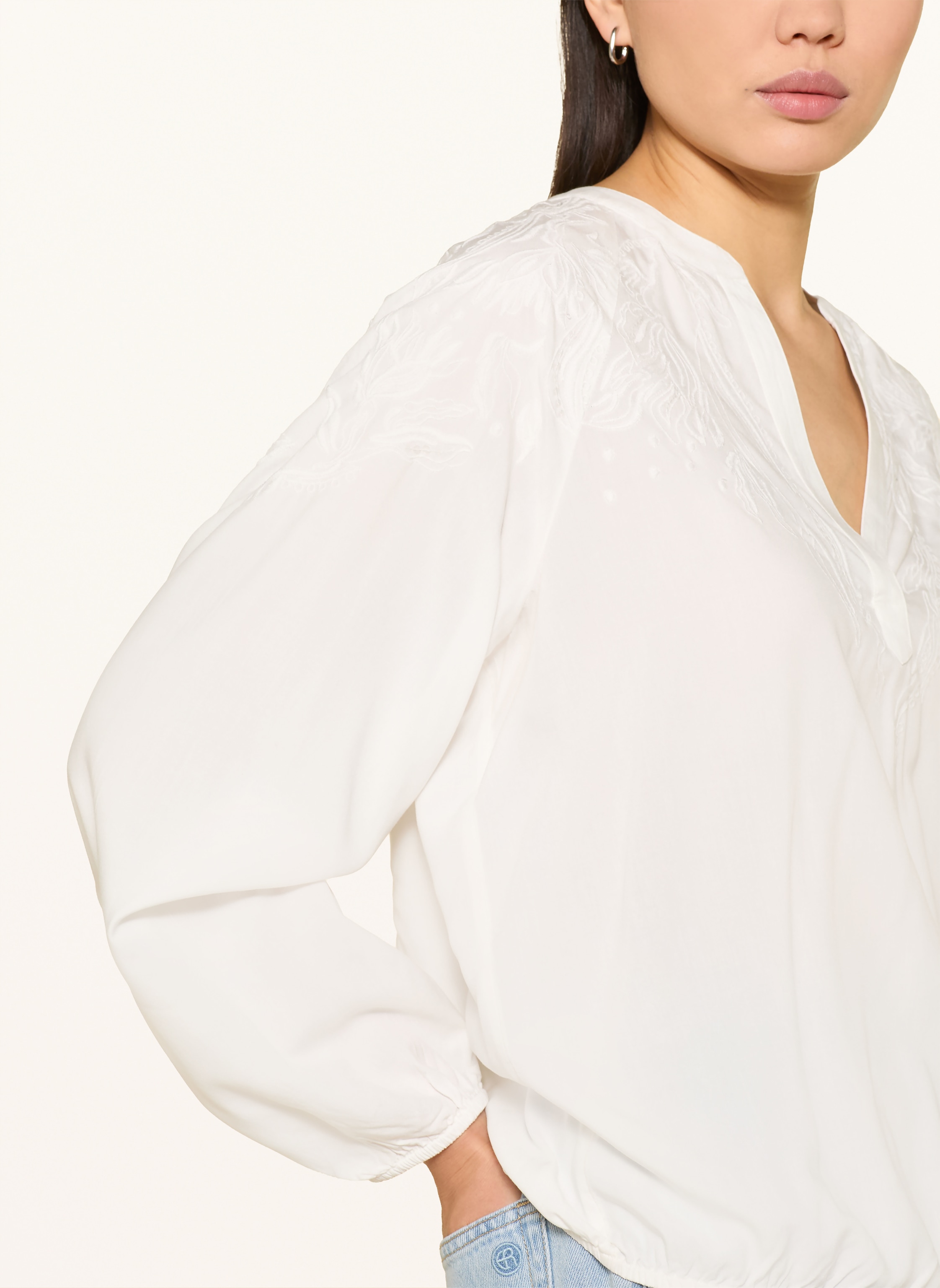 Thumbnail - Monari Blusenshirt Mit Pailletten weiss