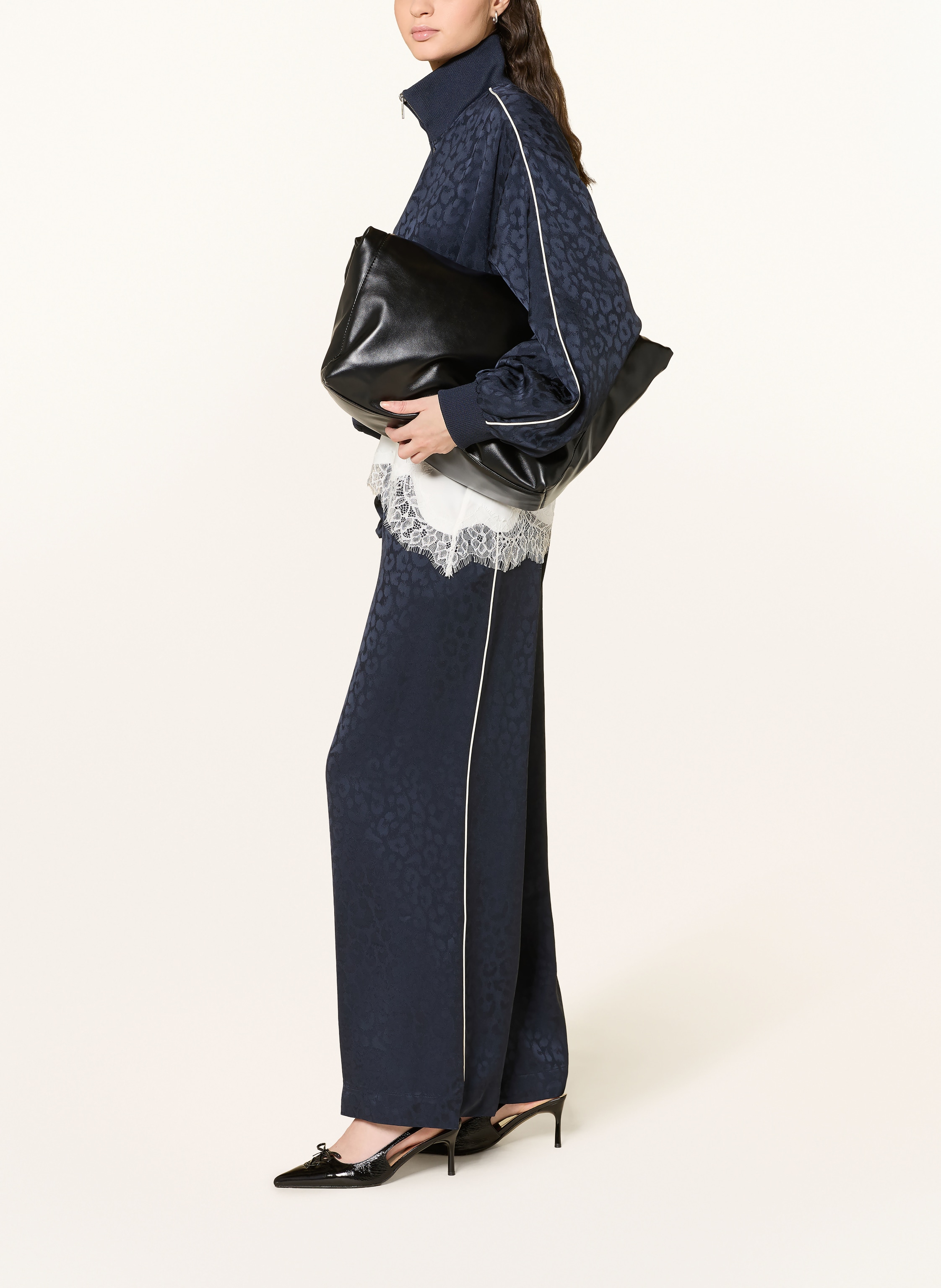 Thumbnail - Lala Berlin Hose Tano Im Jogging-Stil Mit Galonstreifen blau