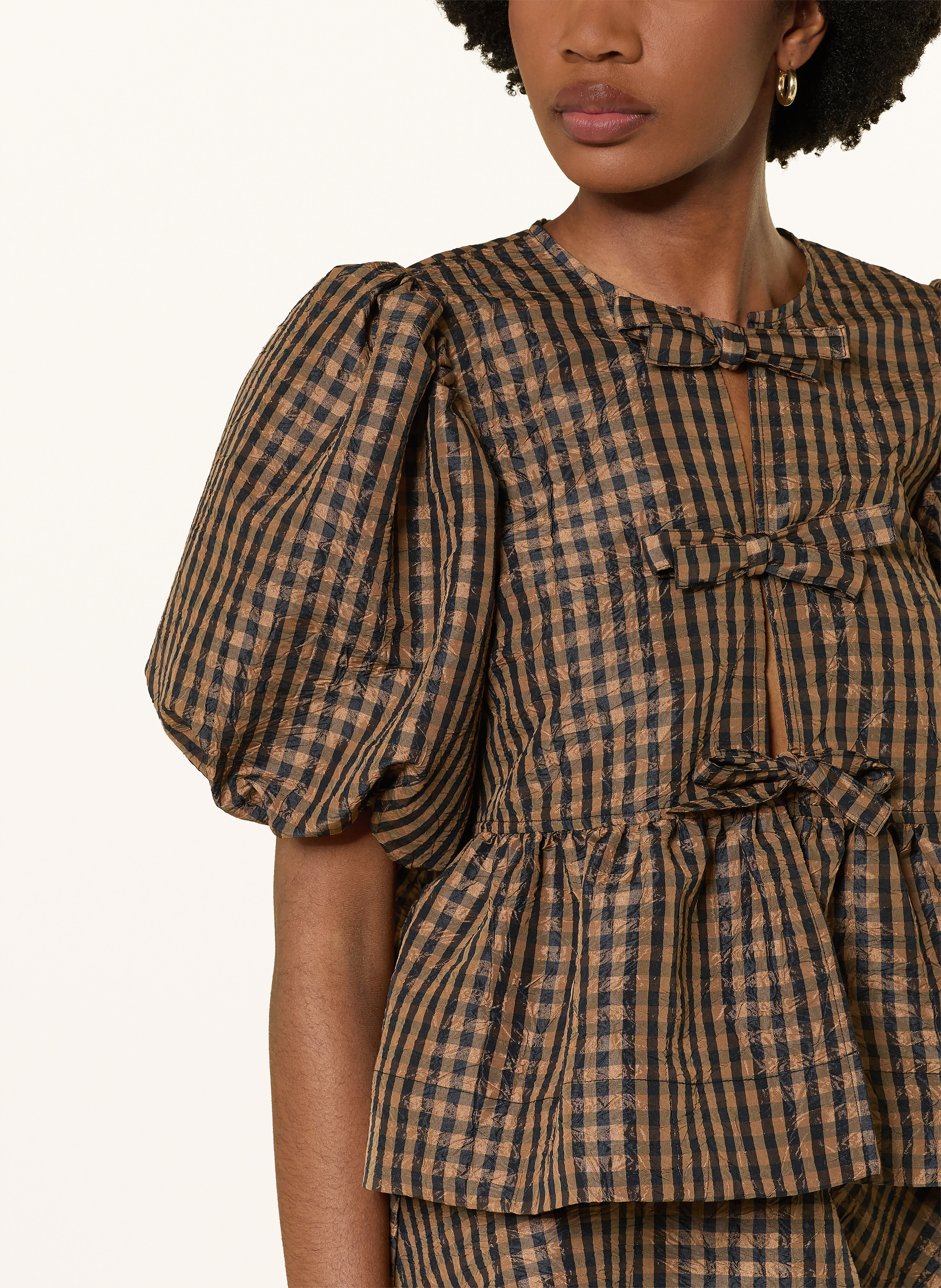 Thumbnail - Ganni Bluse braun