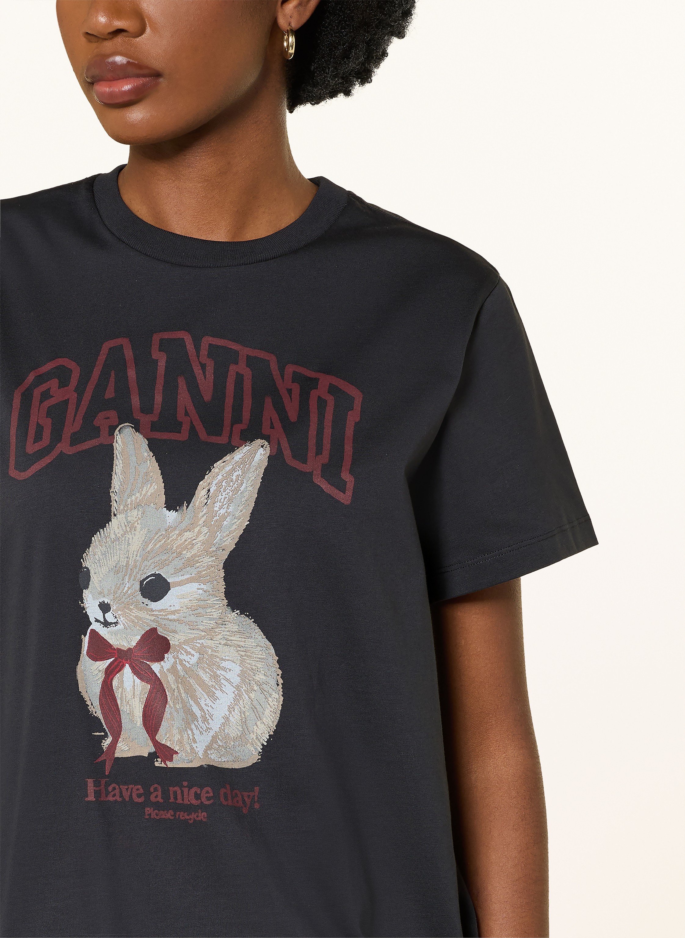 Thumbnail - Ganni T-Shirt schwarz