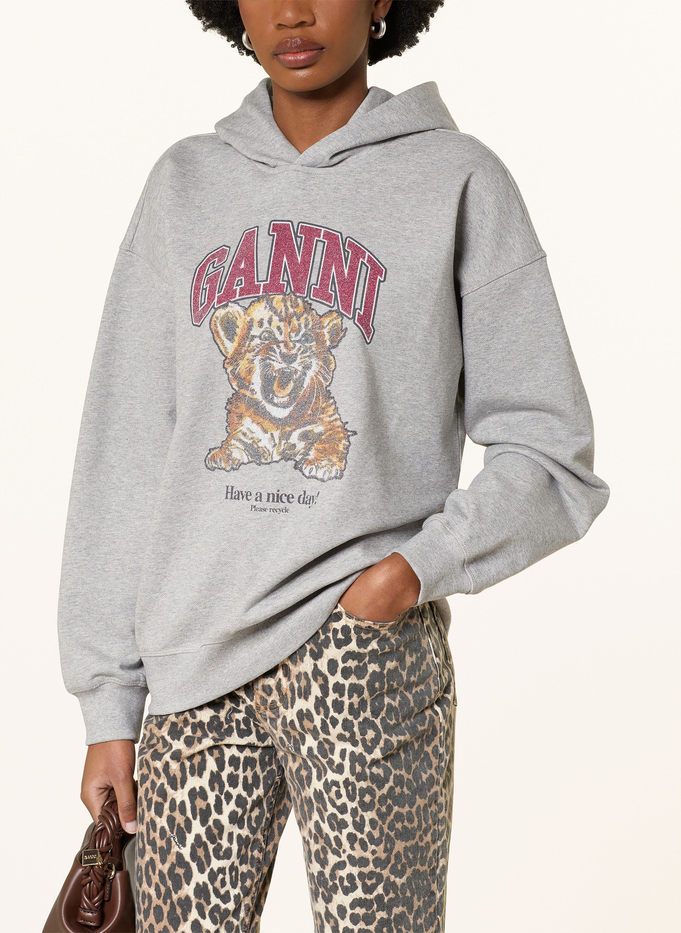 Thumbnail - Ganni Hoodie grau