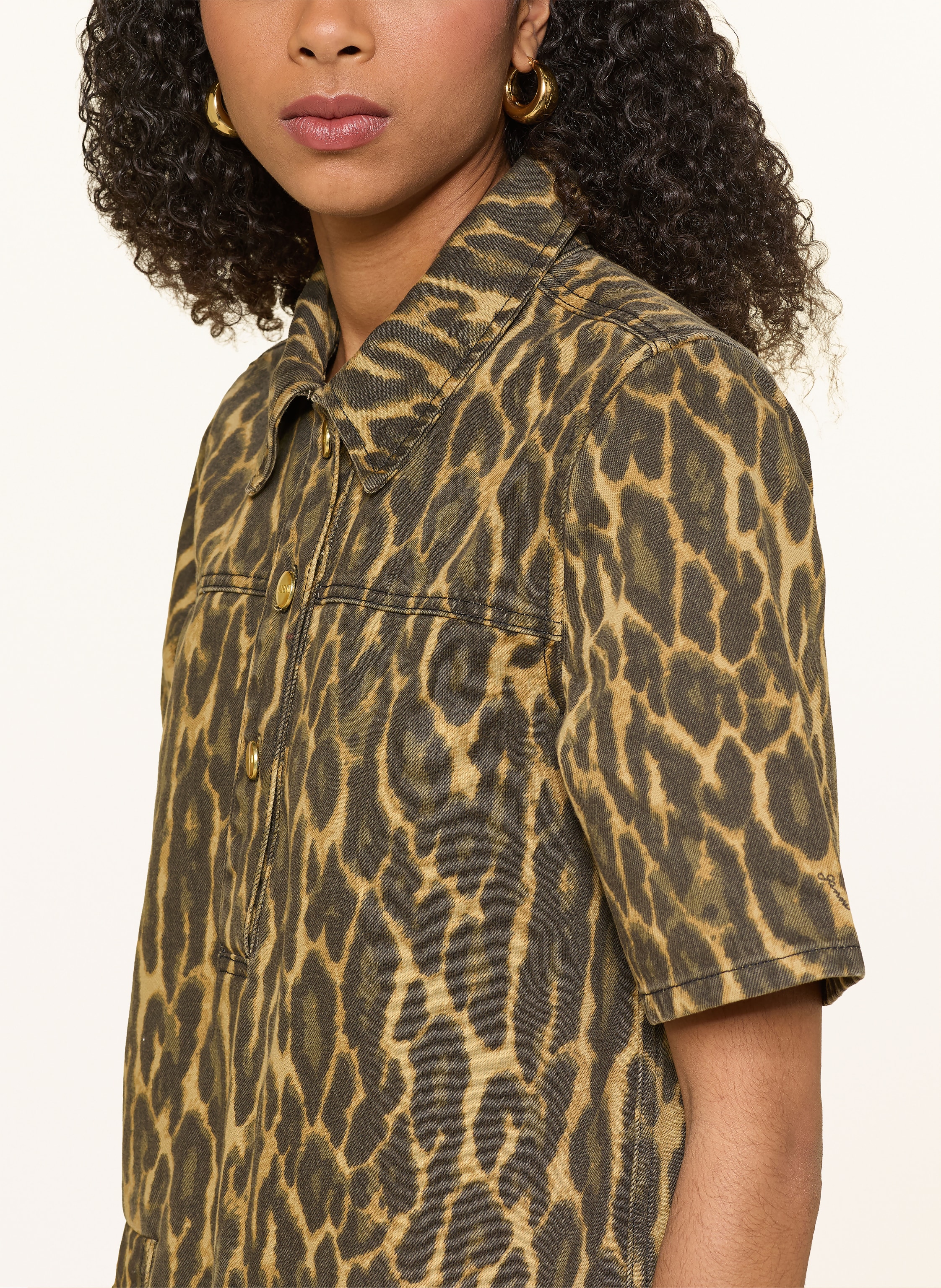 Thumbnail - Ganni Jeanskleid beige