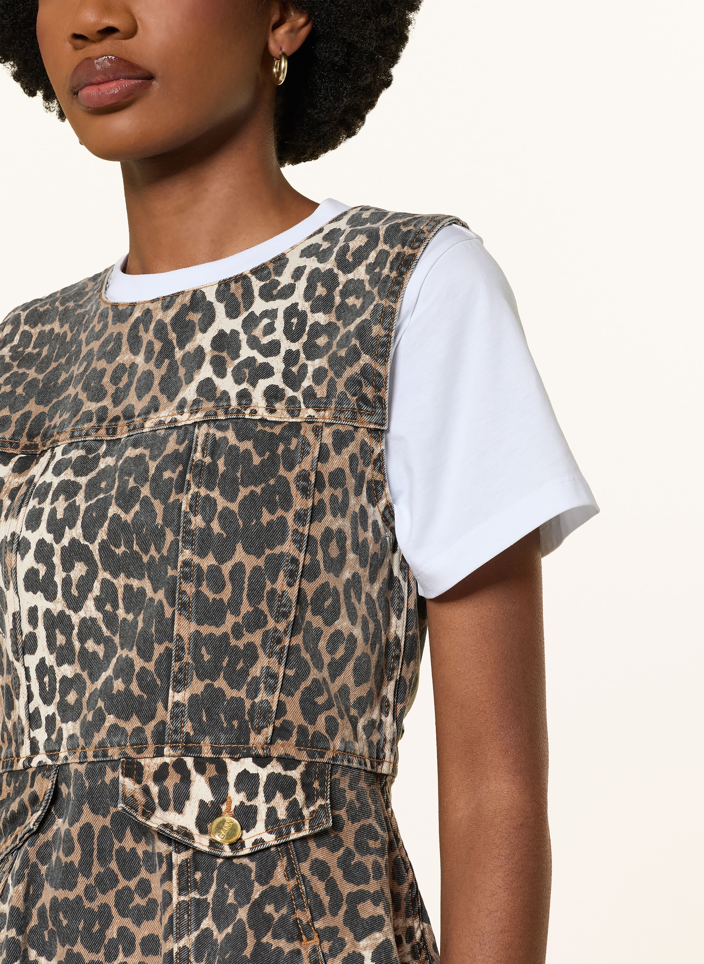 Thumbnail - Ganni Jeanskleid braun