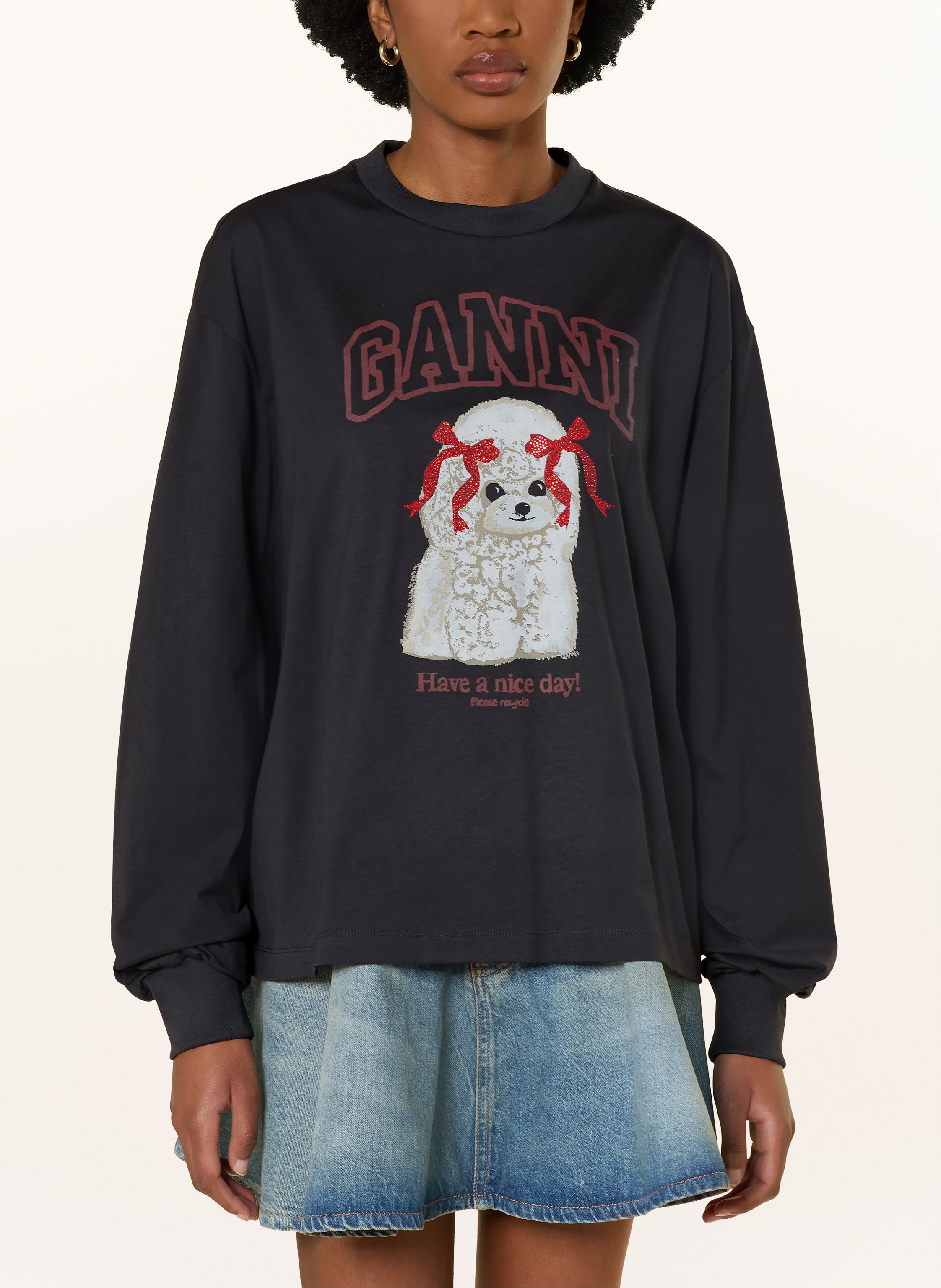 Thumbnail - Ganni Sweatshirt schwarz