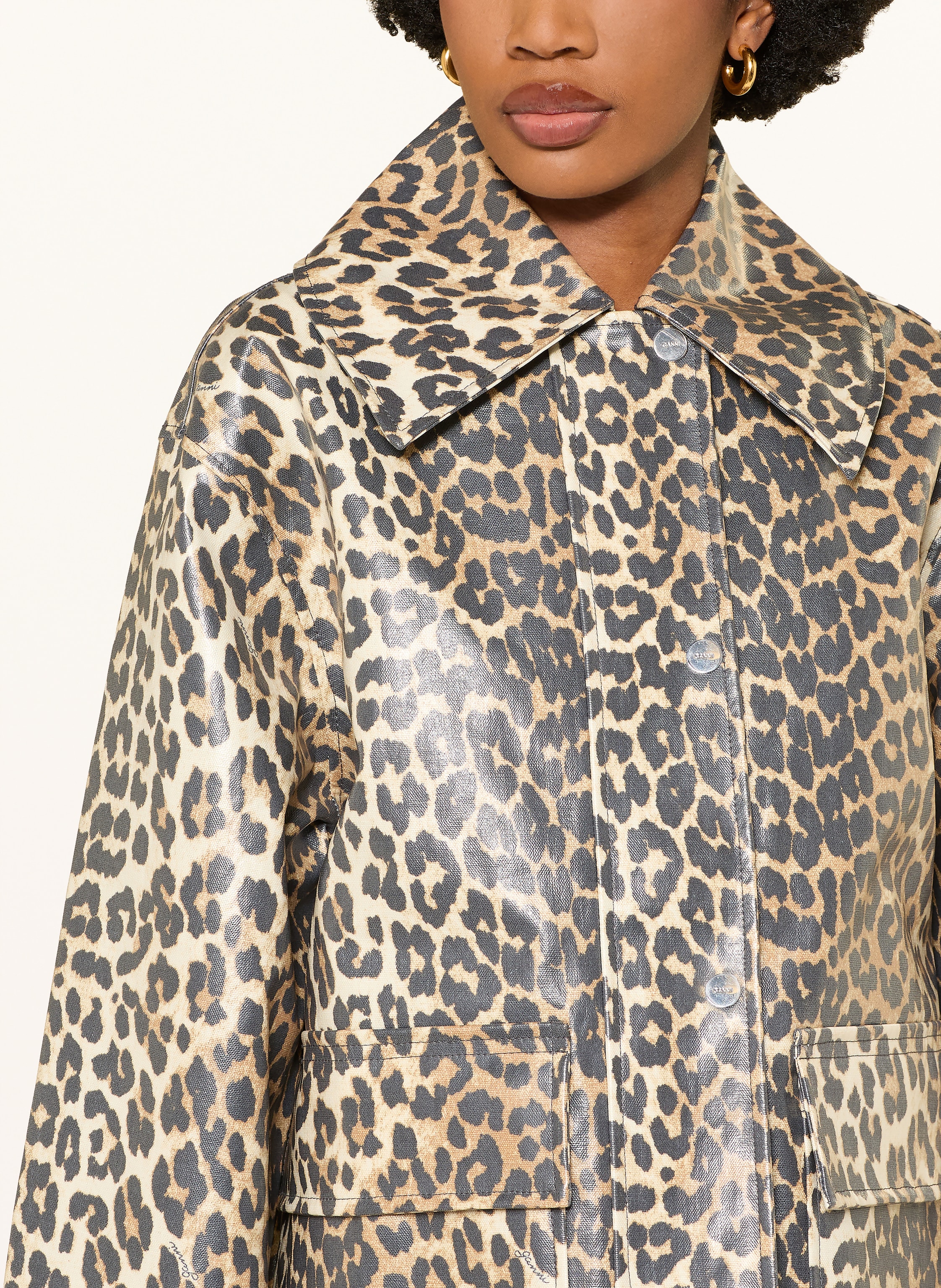 Thumbnail - Ganni Jacke beige