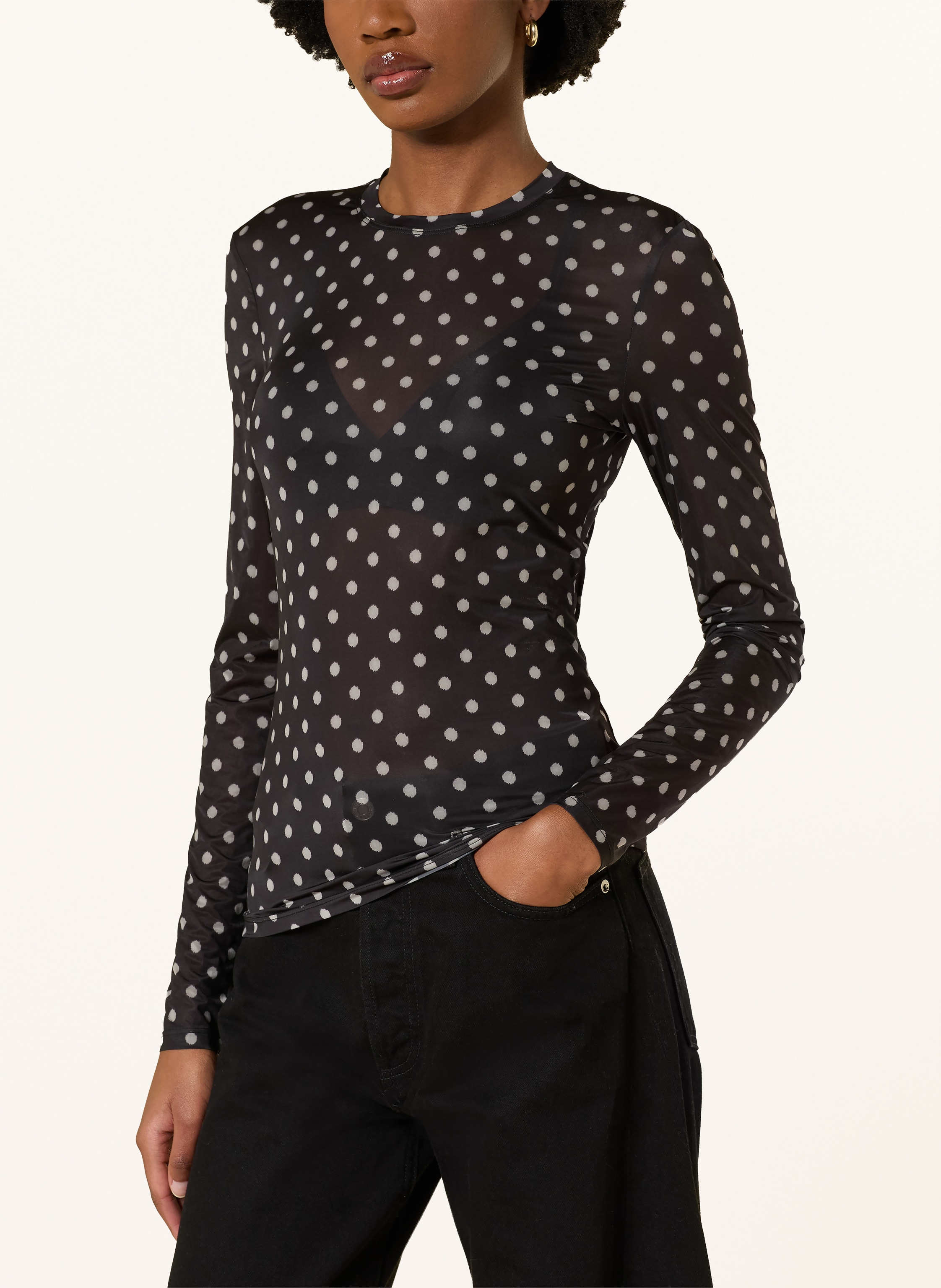 Thumbnail - Ganni Longsleeve schwarz