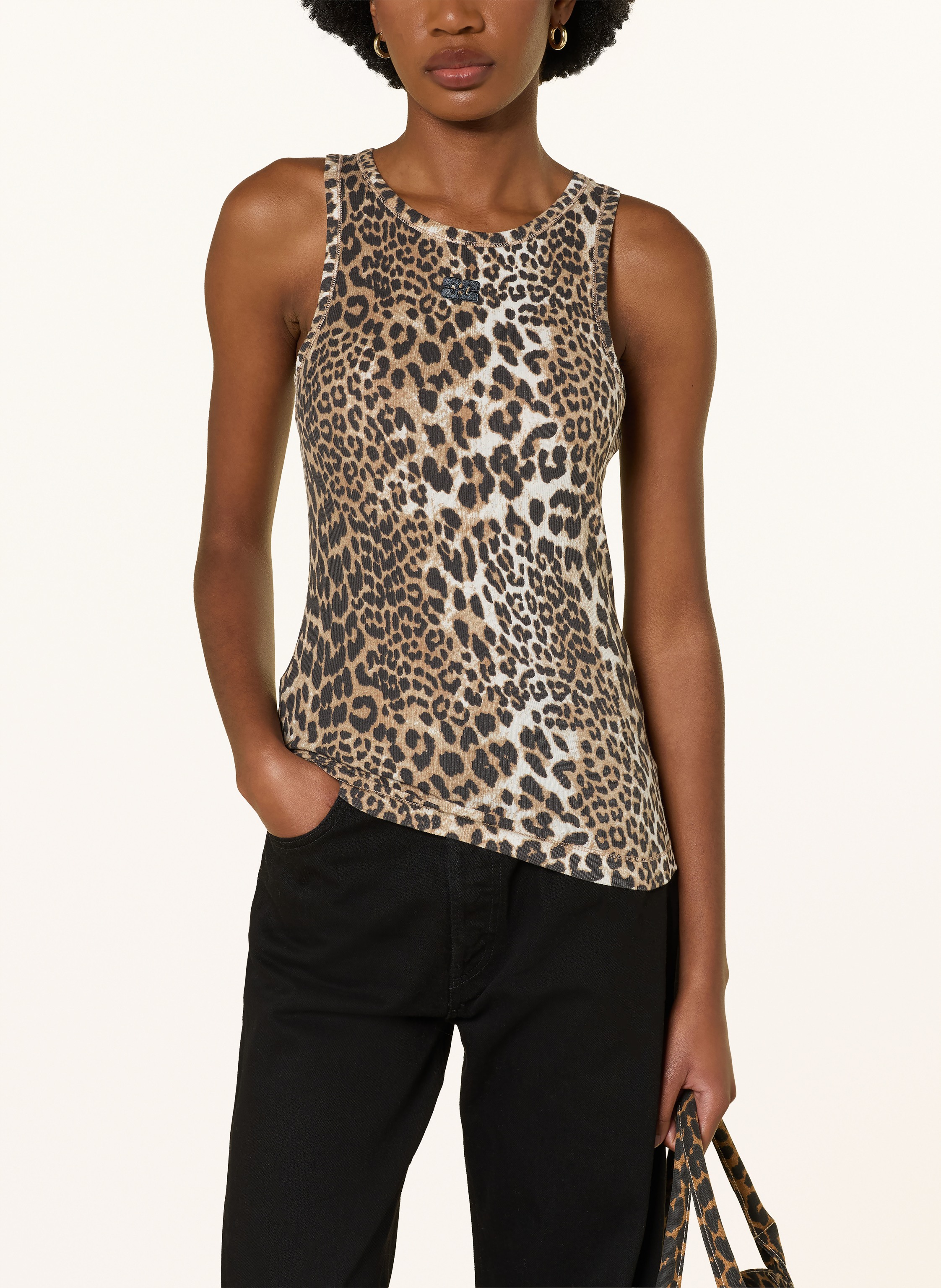 Thumbnail - Ganni Top beige