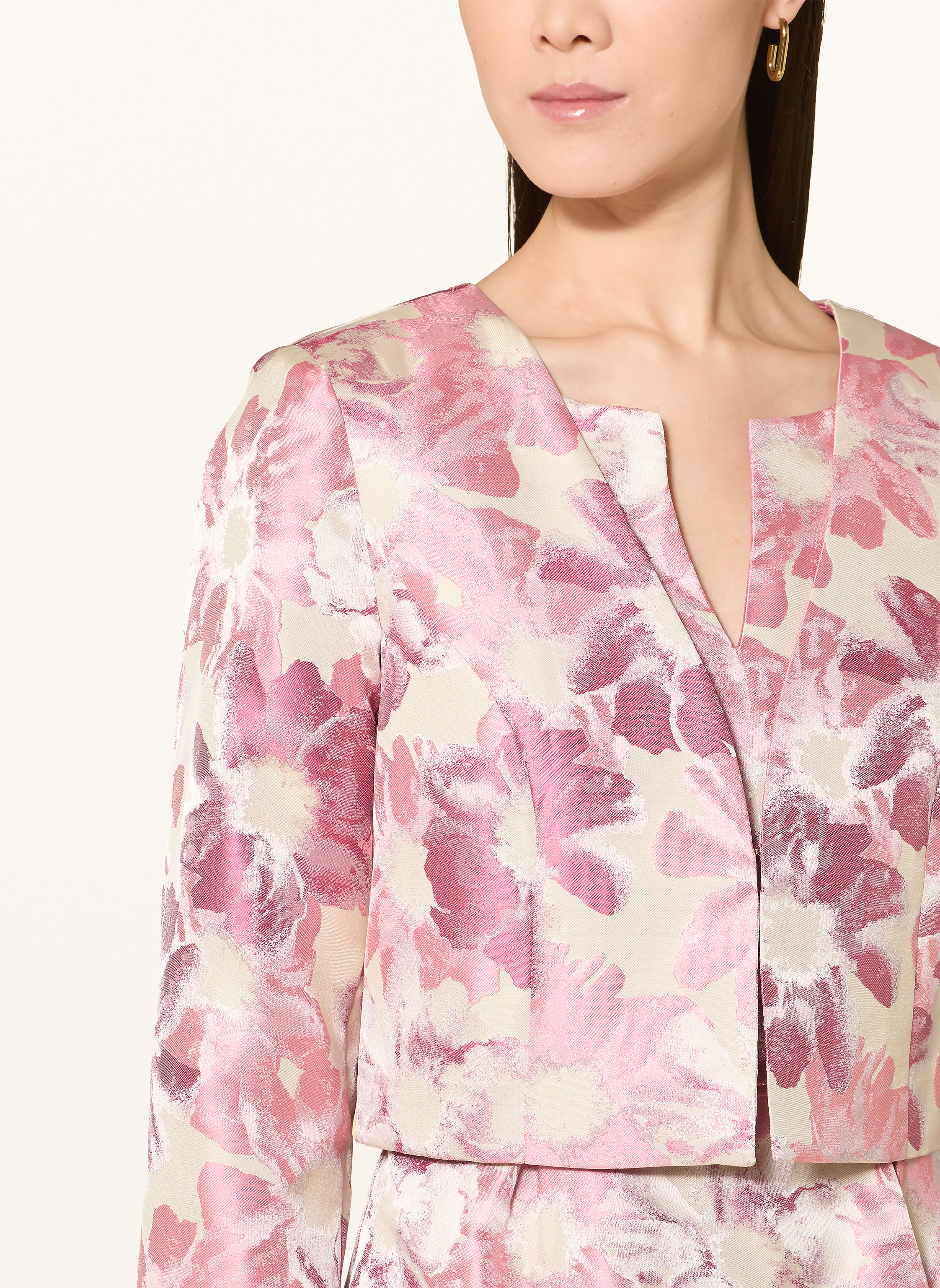 Thumbnail - Apart Jacquard-Bolero Mit 3/4-Arm rosa