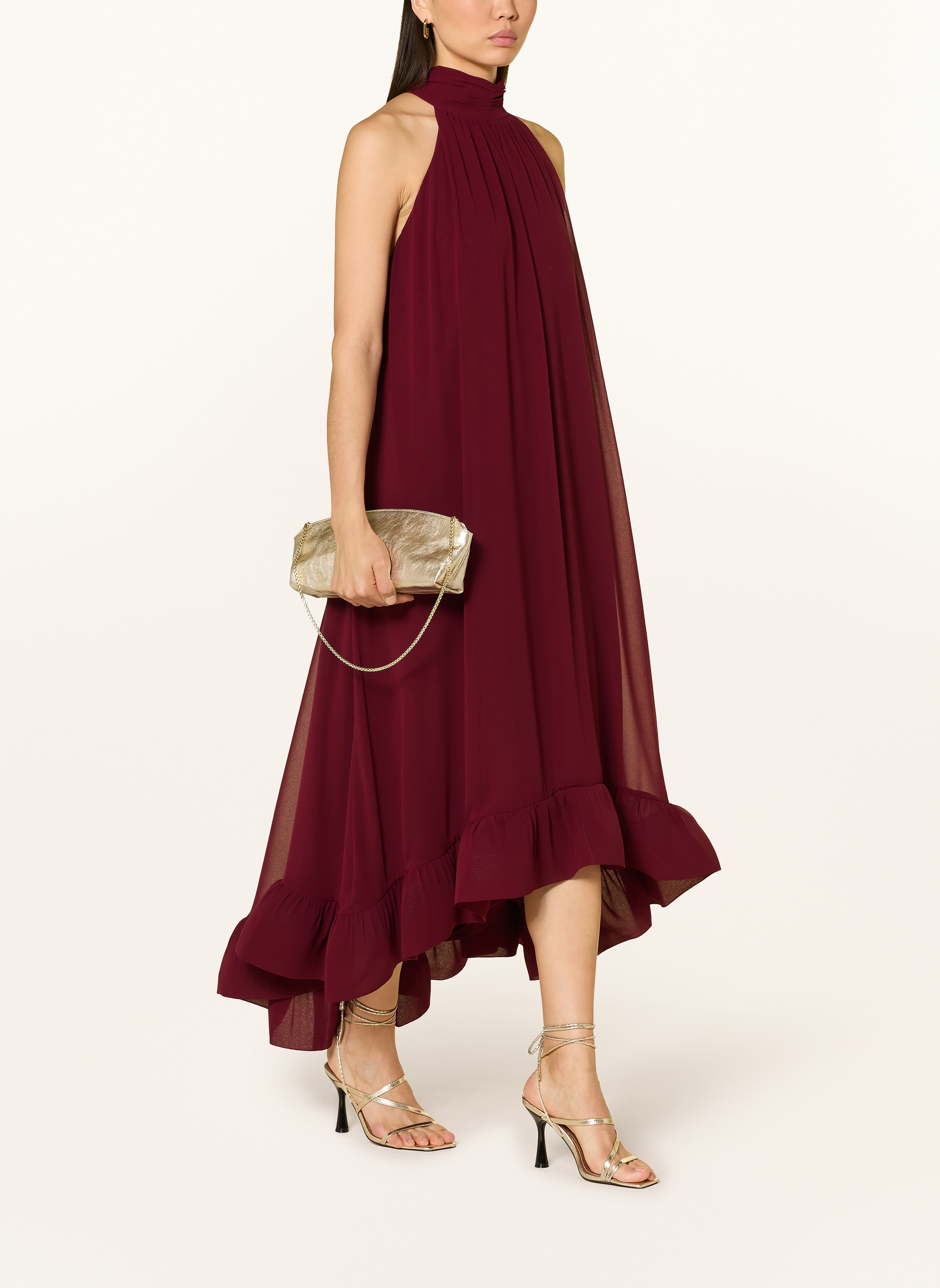 Thumbnail - Apart Abendkleid Mit Volants rot