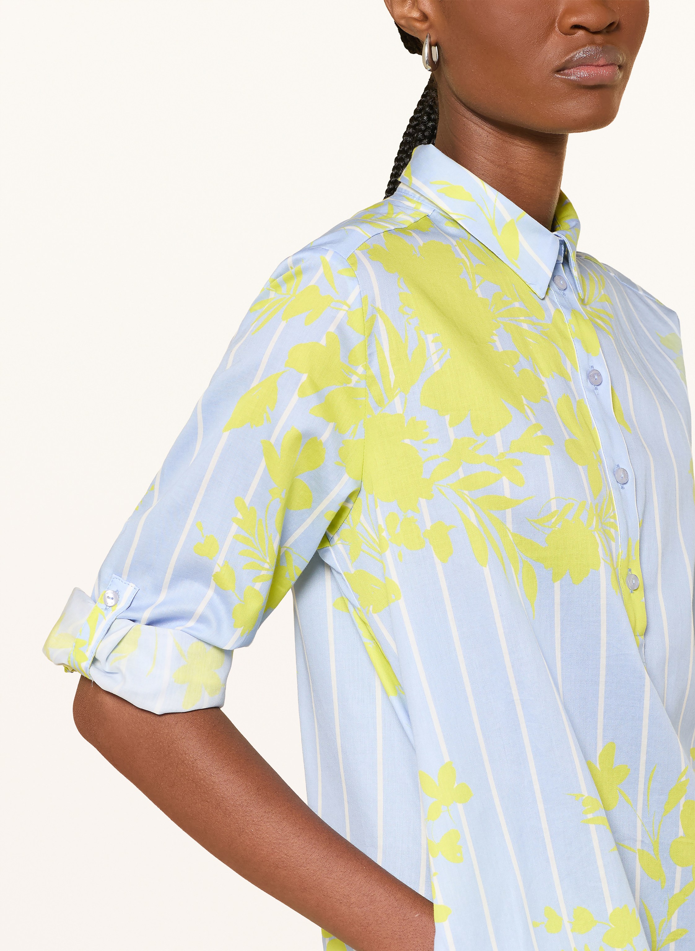 Thumbnail - Milano Italy Hemdblusenkleid Mit 3/4-Arm blau