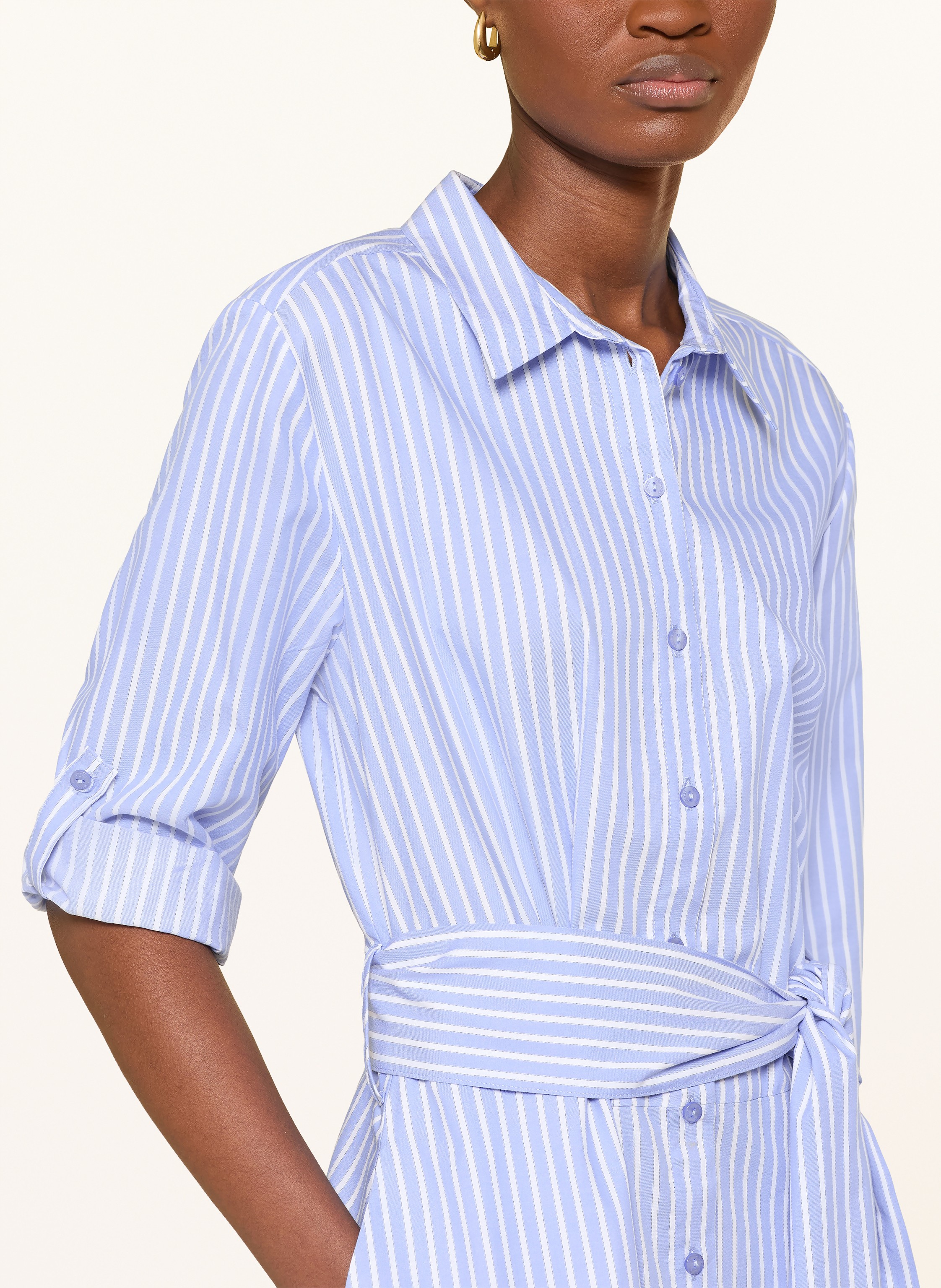 Thumbnail - Milano Italy Hemdblusenkleid Mit 3/4-Arm blau