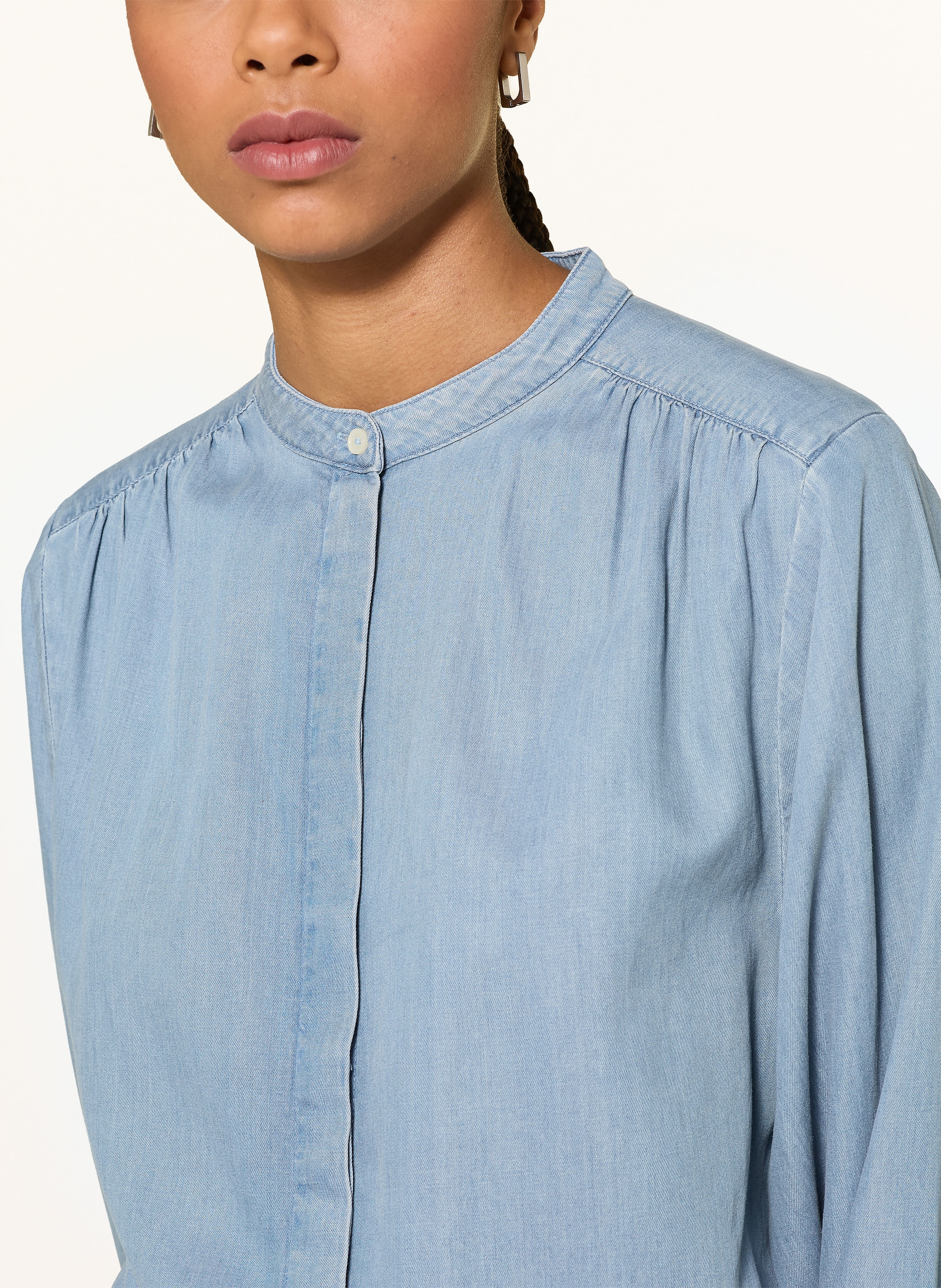 Thumbnail - Marc O'polo Bluse In Jeansoptik blau