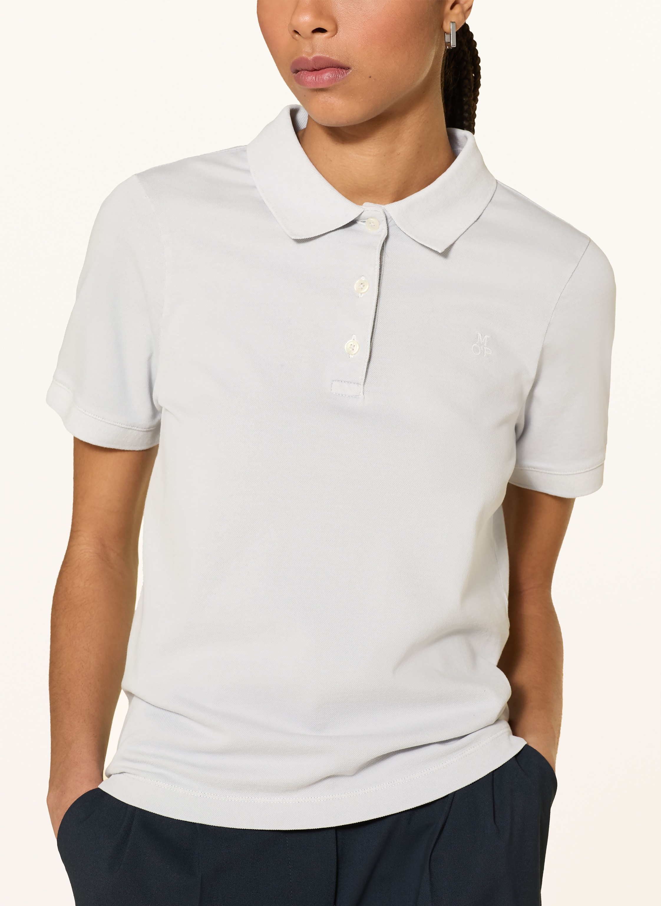 Thumbnail - Marc O'polo Strick-Poloshirt blau