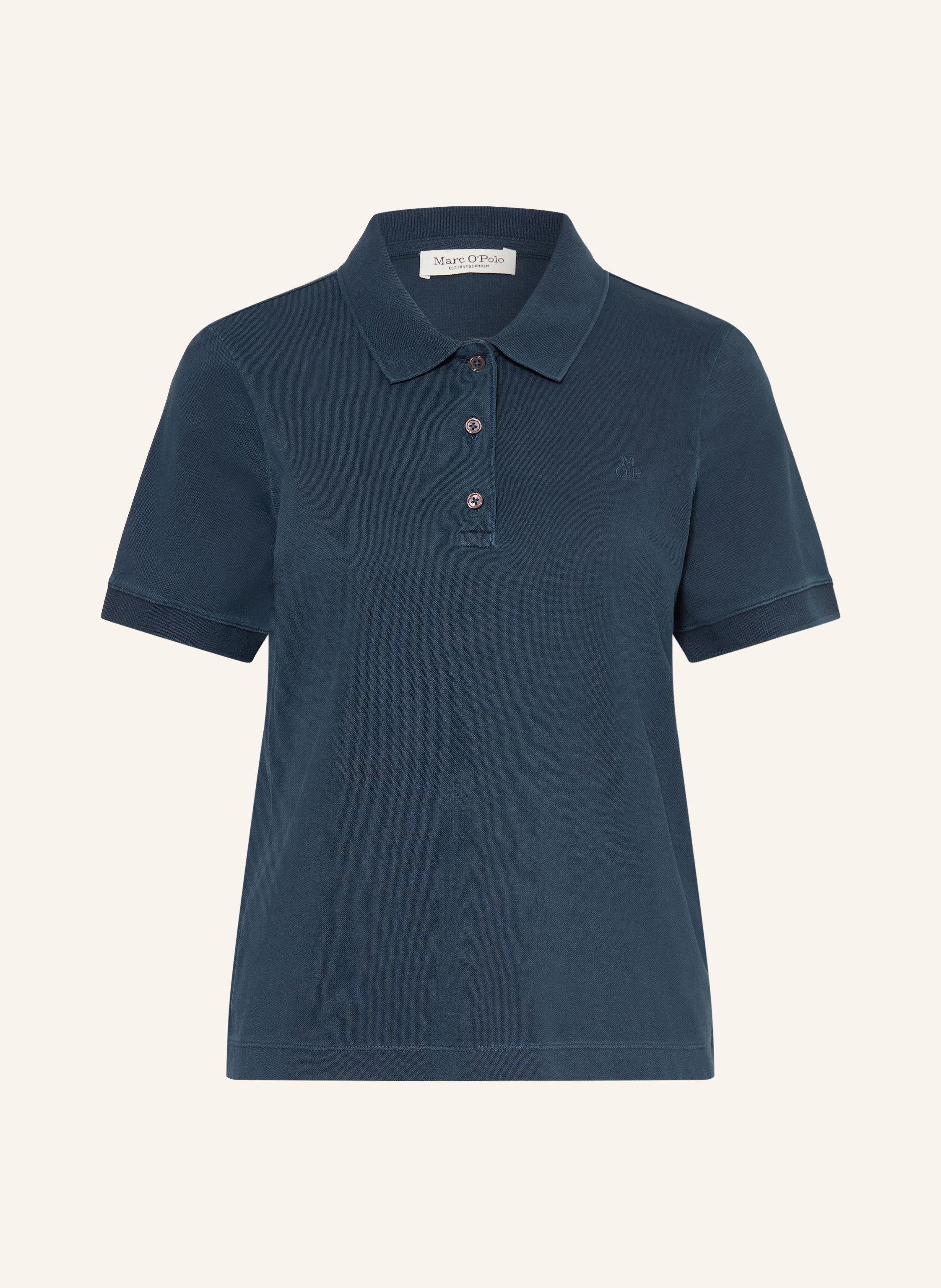 Marc O'polo Strick-Poloshirt blau