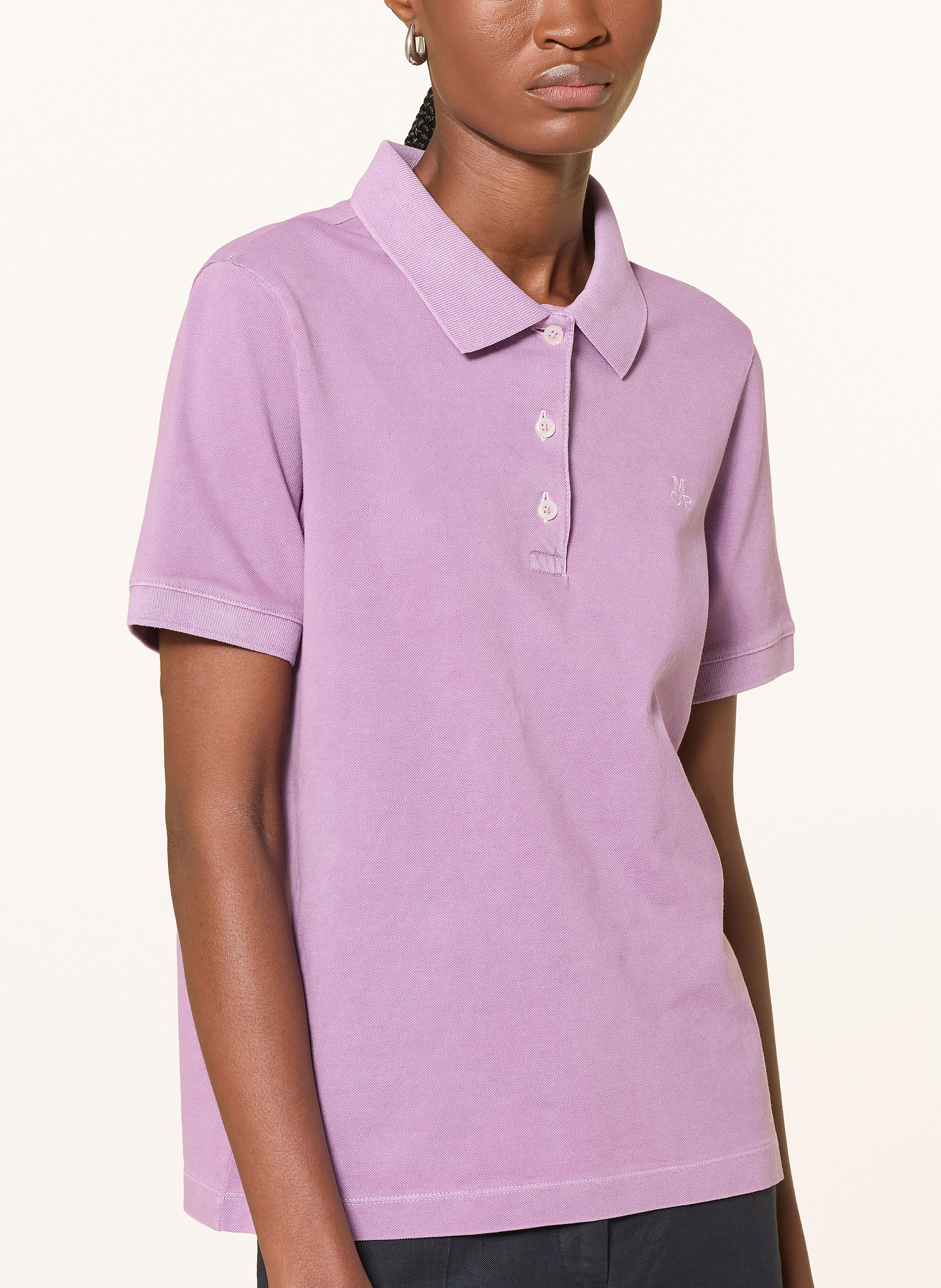 Marc O'polo Strick-Poloshirt lila – Bild 2