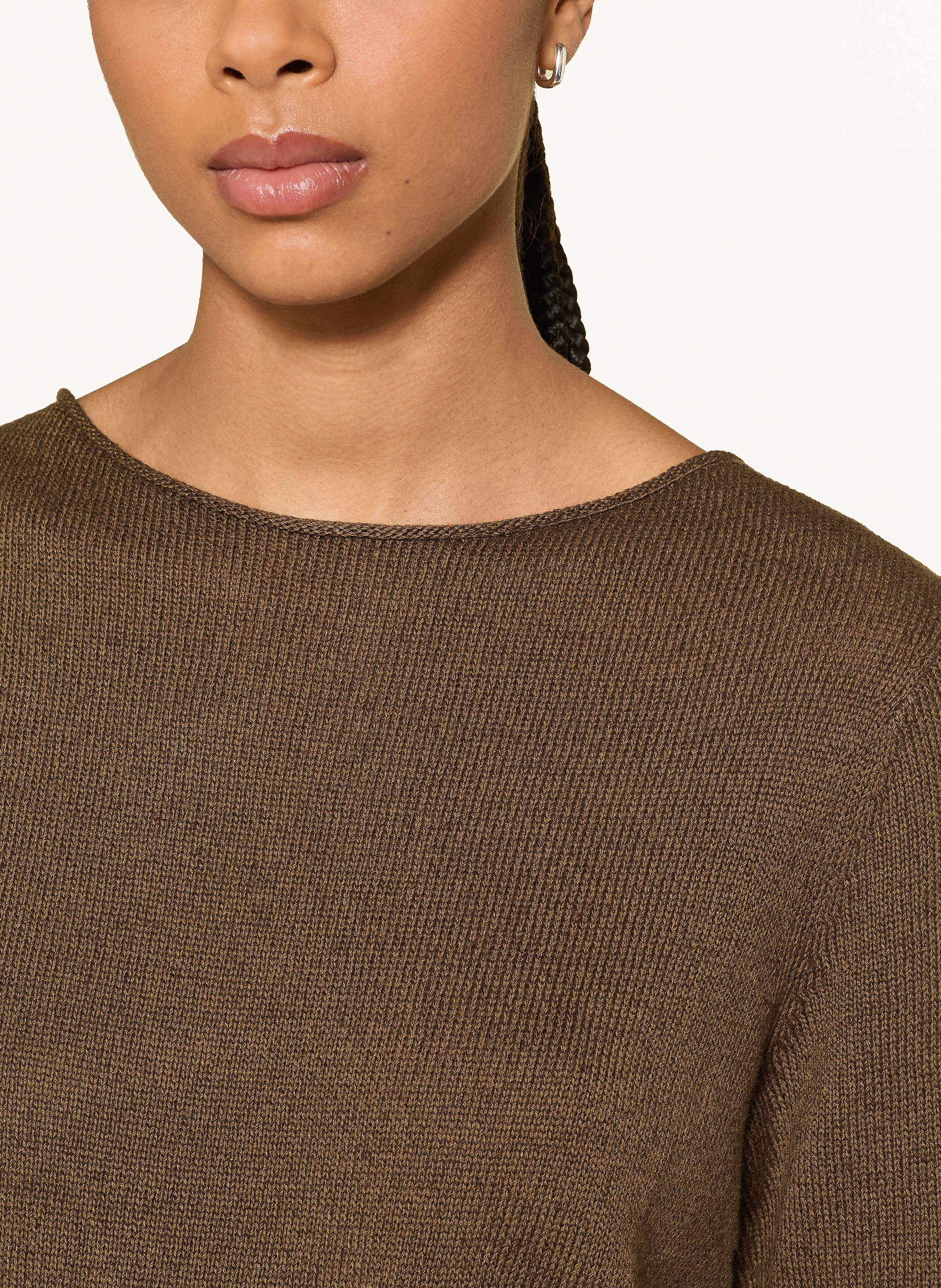 Thumbnail - Marc O'polo Strickshirt Mit Leinen braun