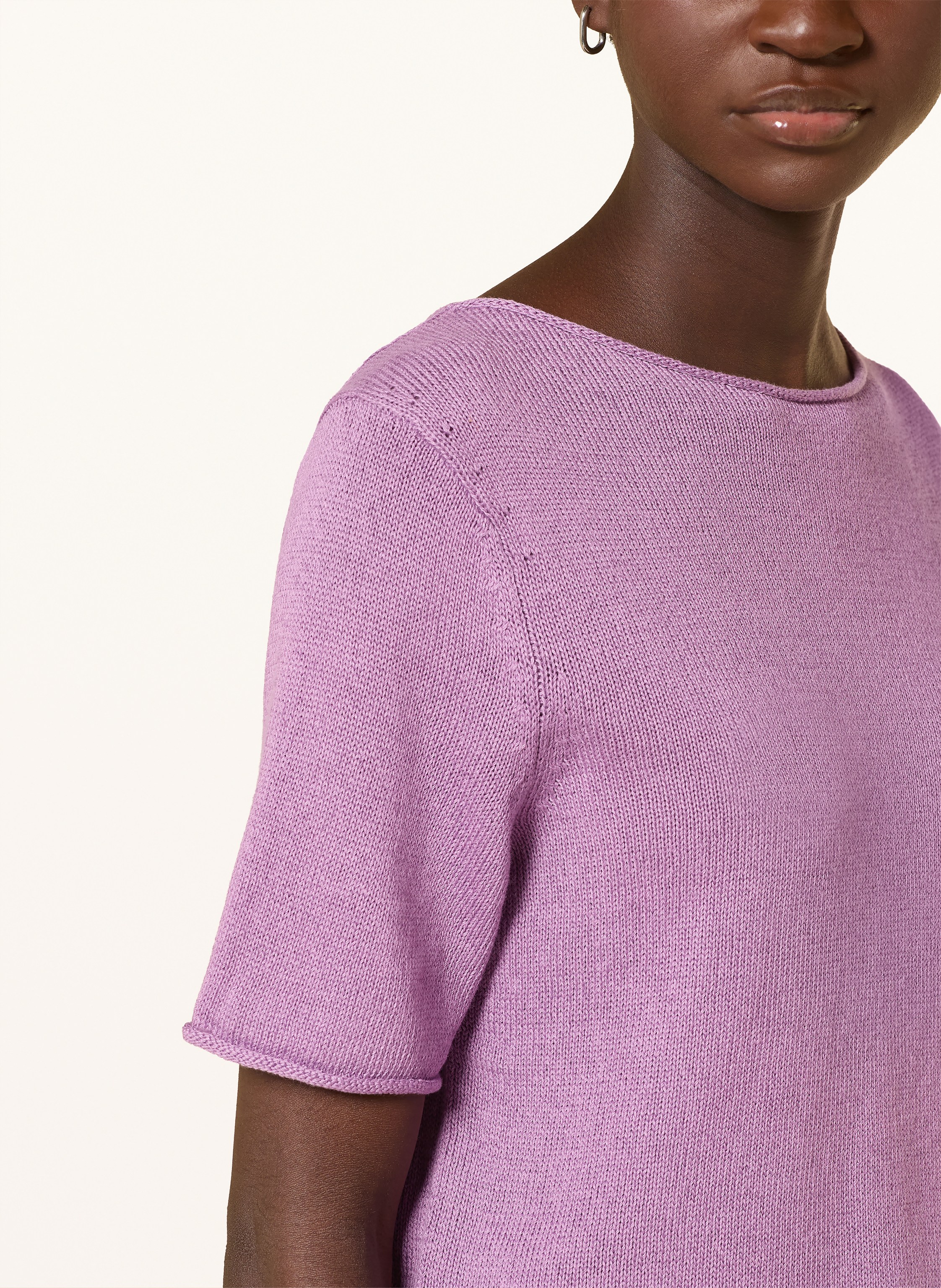 Thumbnail - Marc O'polo Strickshirt Mit Leinen lila